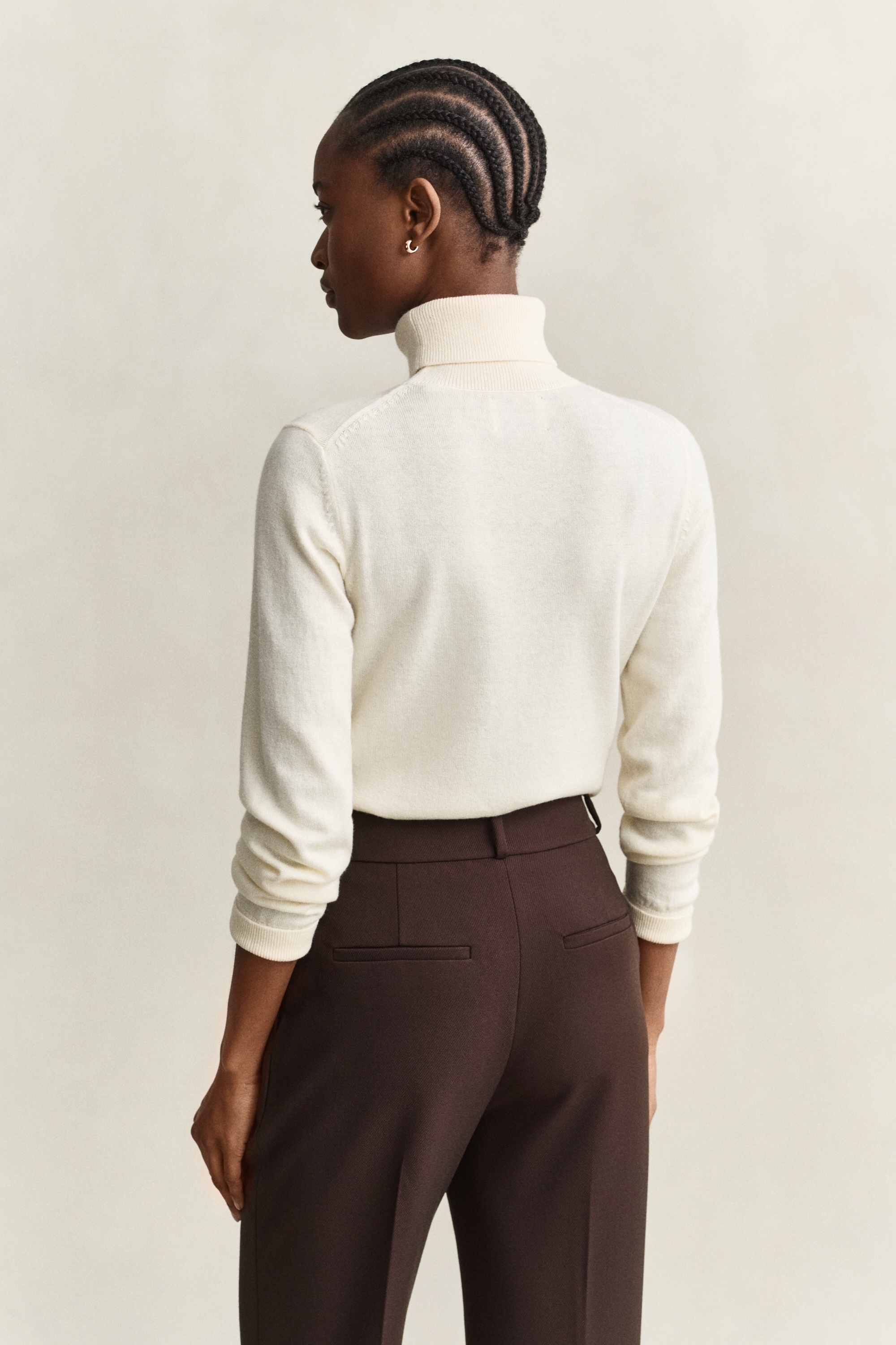 Gant Pull à col roulé »WOOL COTTON TURTLENECK« normale Passform, unifarben
