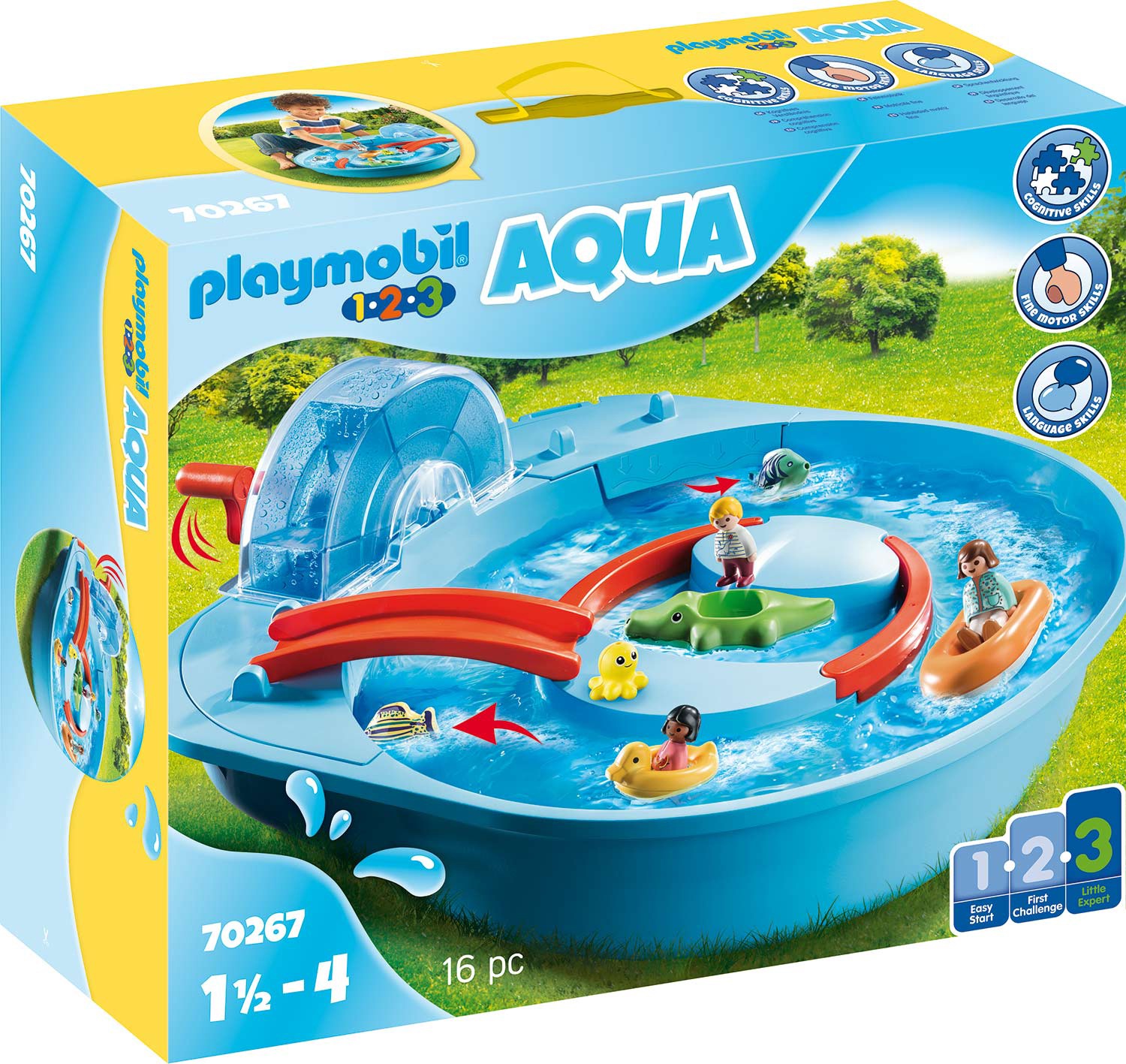 Image of Playmobil® Konstruktions-Spielset »Fröhliche Wasserbahn (70267), Playmobil 123 - Aqua«, (16 St.), Made in Germany bei Ackermann Versand Schweiz