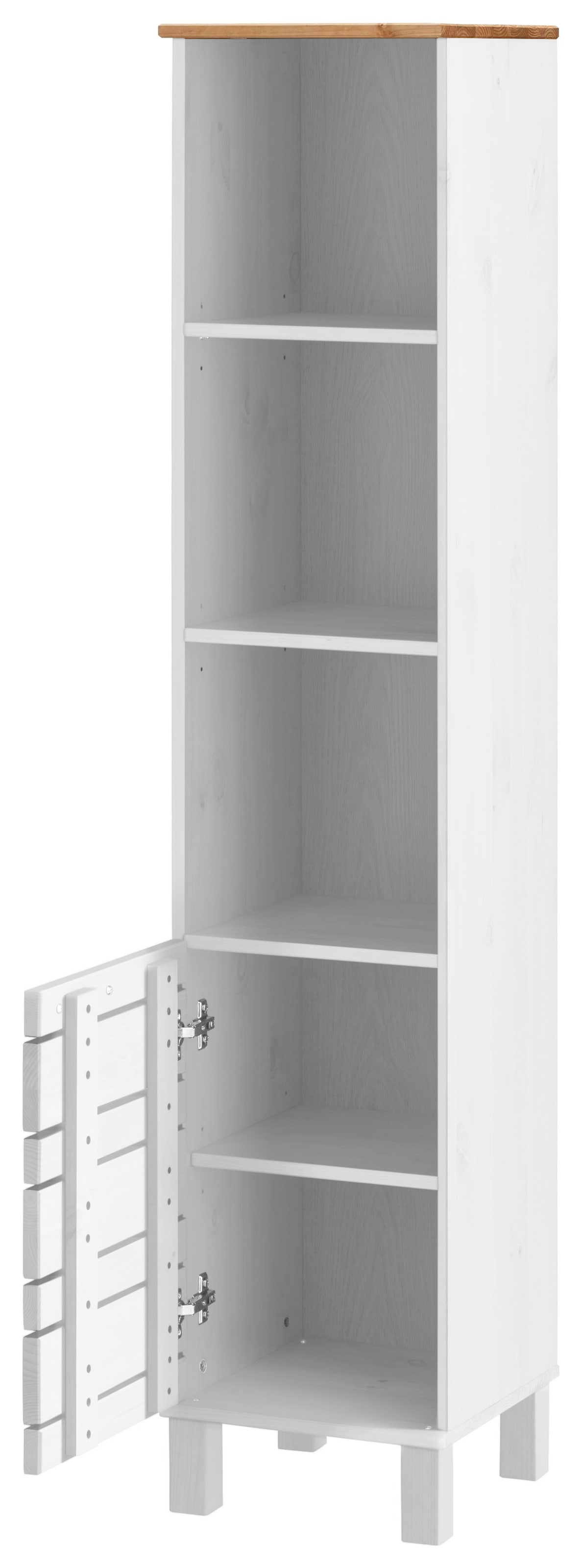 Home affaire Hochschrank »JOSIE« Breite 30 cm, aus Massivholz, verstellbare Einlegeböden, Metallgriffe