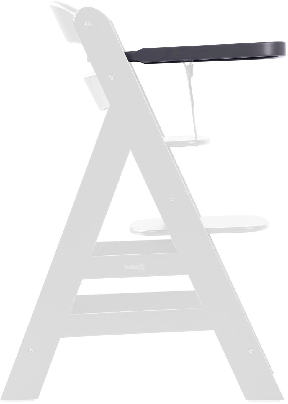 Hauck Plateau de chaise haute »Alpha Wooden Tray Essbrett, Dark Grey« FSC® - schützt Wald