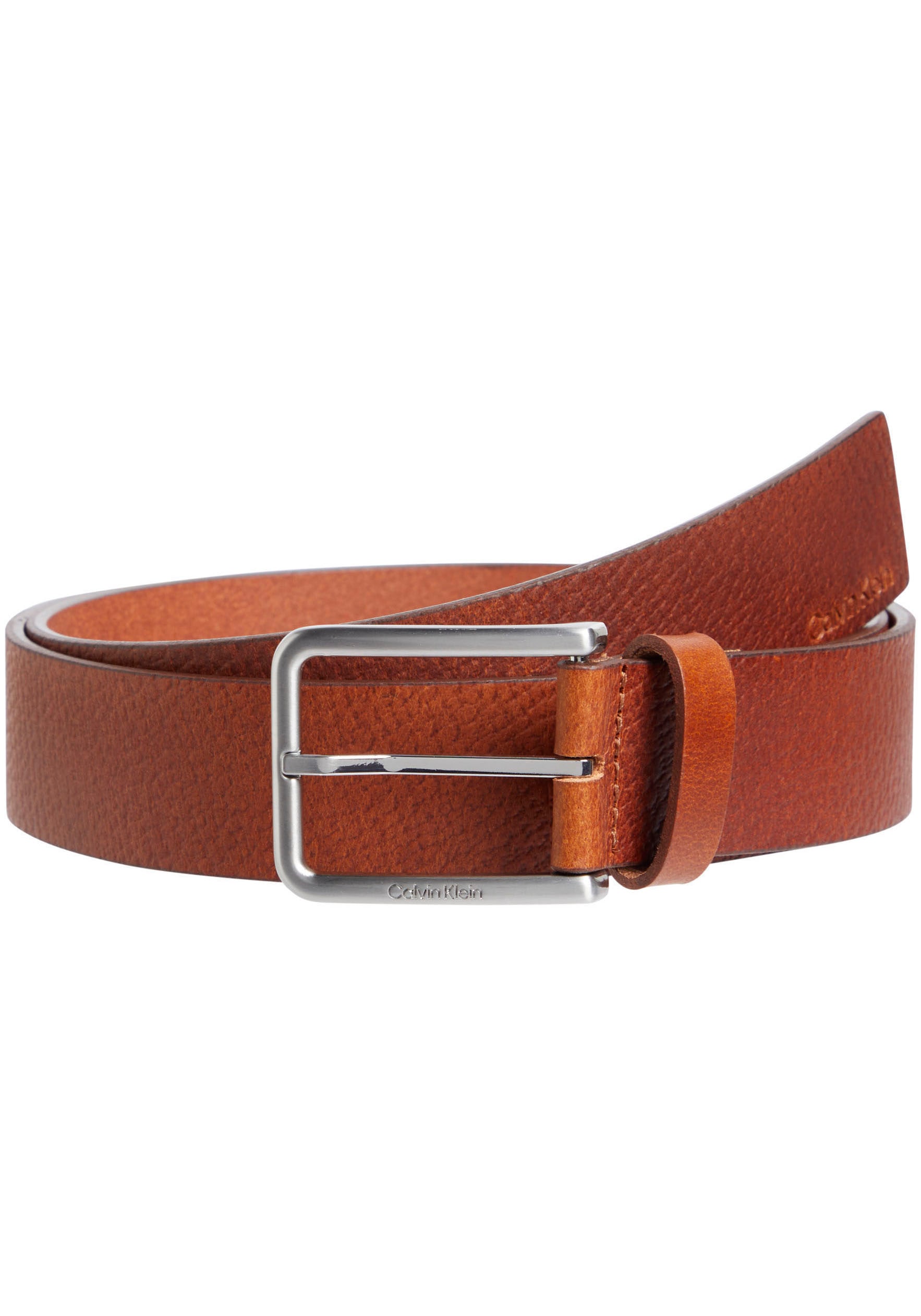 Calvin Klein Ledergürtel »WARMTH PB 35MM«, Logodruck, Einfachdornschliesse