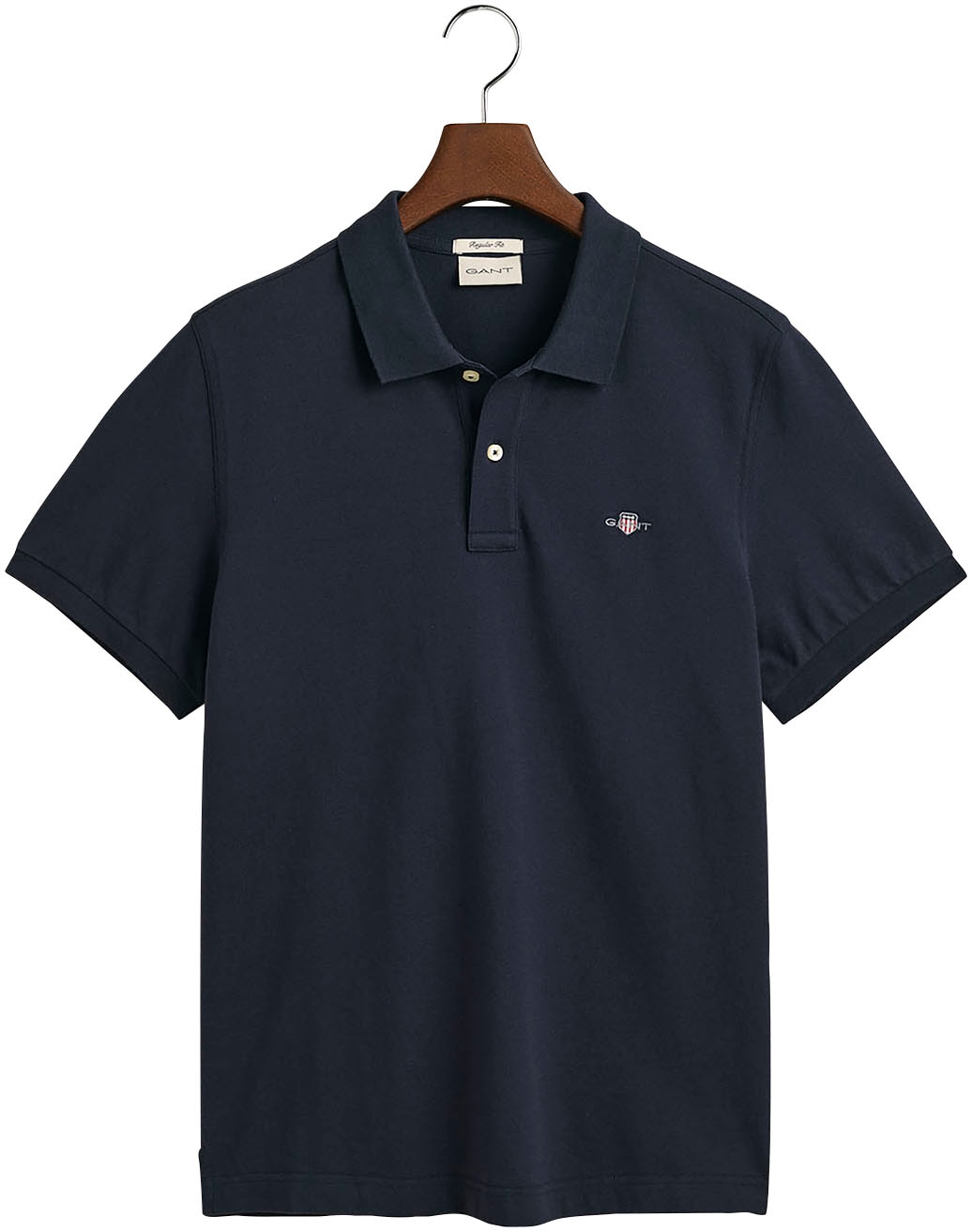 Gant Poloshirt »REGULAR ORIGINAL PIQUE SS RUGGER«, mit Logo und Flachstrickkragen 100% Baumwolle Pique