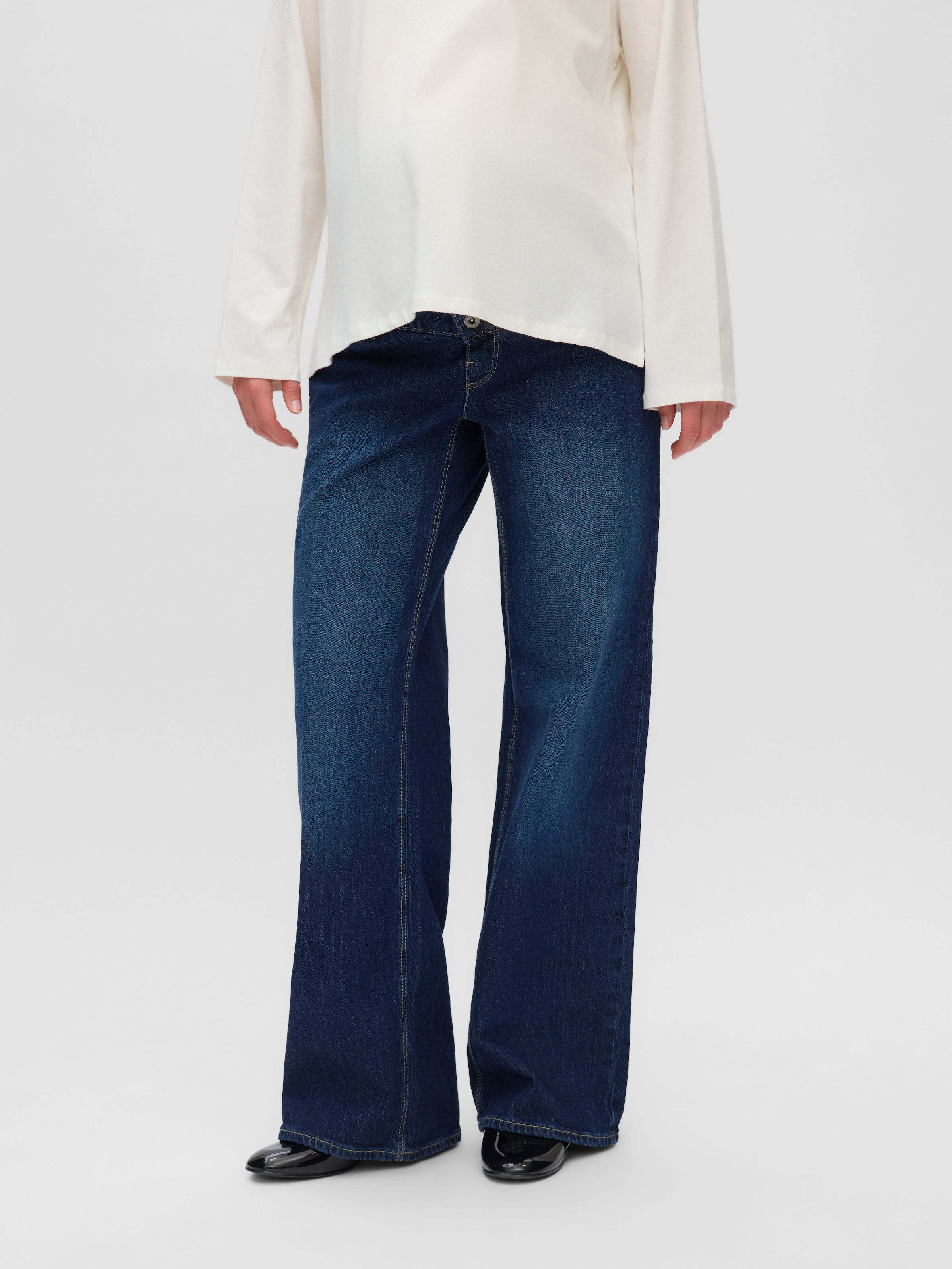 Image of Mamalicious Relax-fit-Jeans "MLMALAGA WIDELEG JEANS NOOS" Baumwollmischung, wide fit