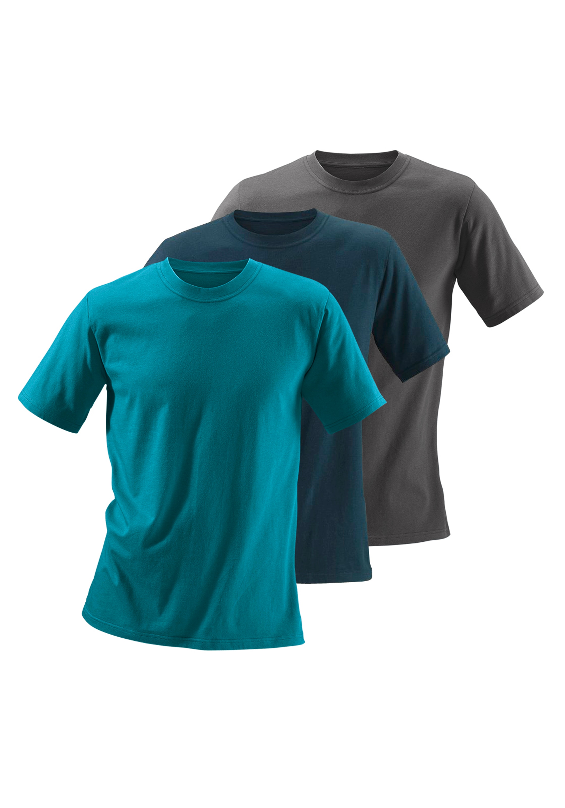 H.I.S T-shirt », Unterziehshirt« Paquet, pack de 3,  uni, col rond, en coton