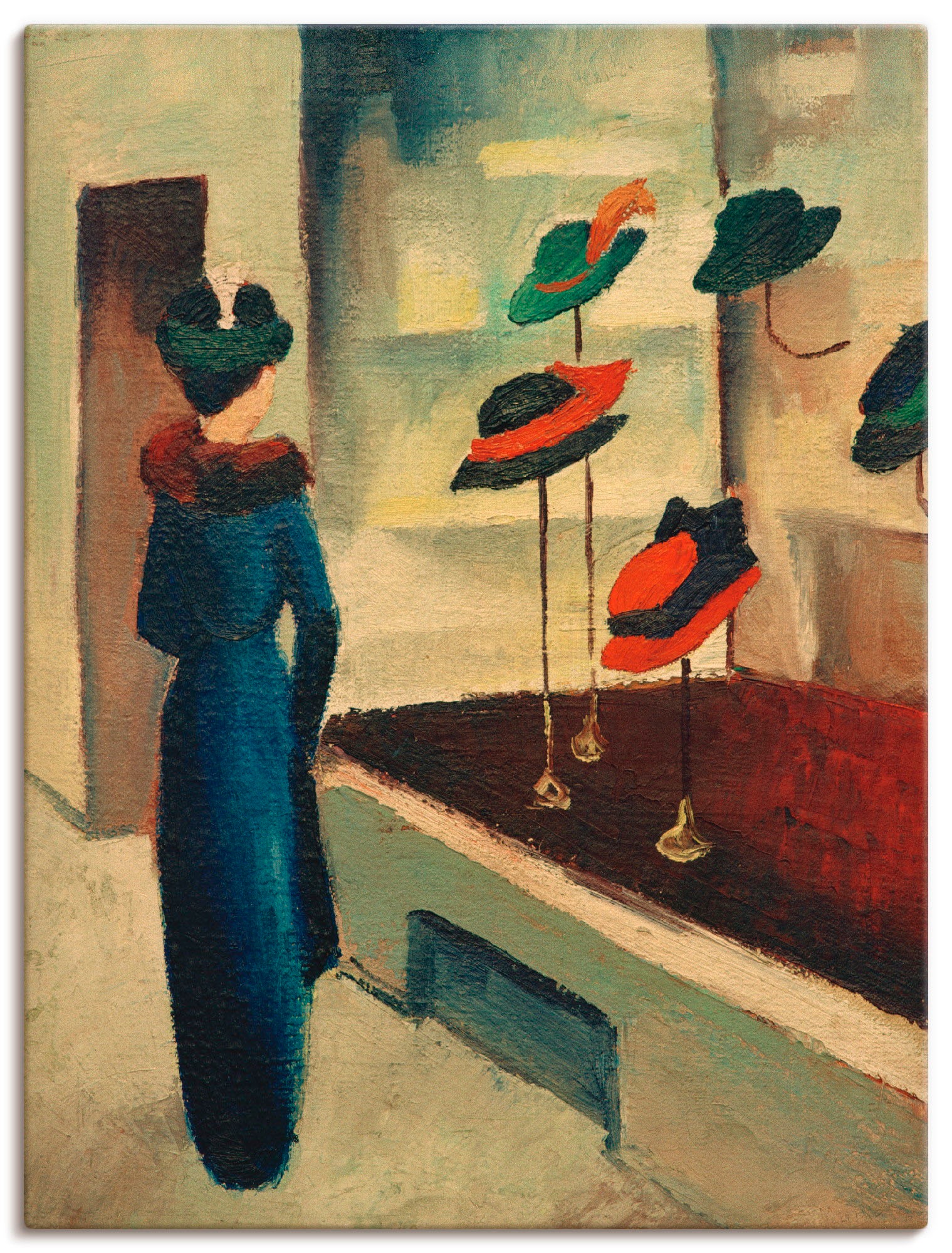 Image of Artland Wandbild »Hutladen«, Mode, (1 St.), in vielen Grössen & Produktarten -Leinwandbild, Poster, Wandaufkleber / Wandtattoo auch für Badezimmer geeignet bei Ackermann Versand Schweiz