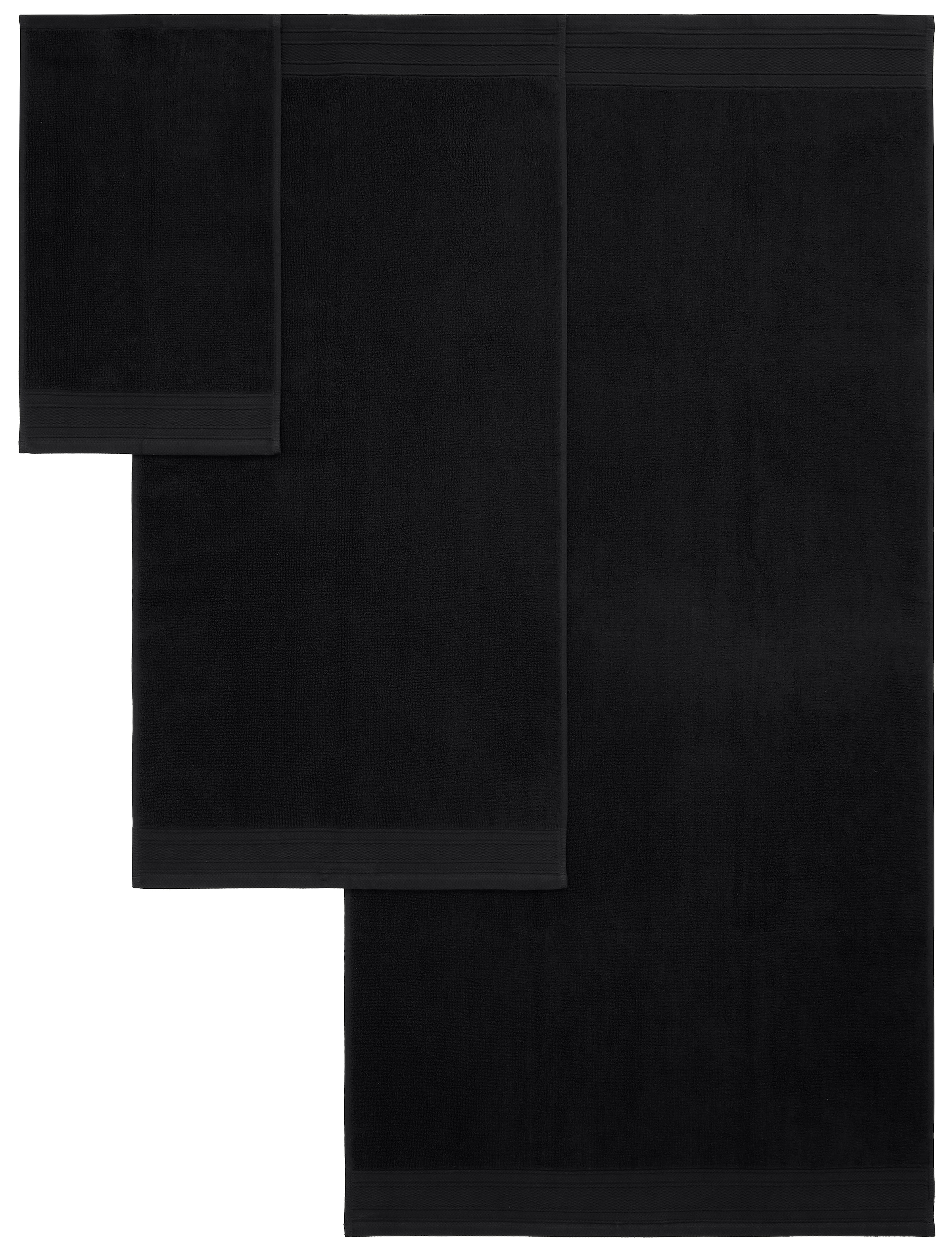 Bruno Banani Handtuch Set »Robby, Premium Handtücher, 500 gr/m², 100% Baumwolle« Set 5 Stk. Frottier Duschtücher, Handtücher, Gästetücher, Set, 5-tlg, 5 Jahre Garantie