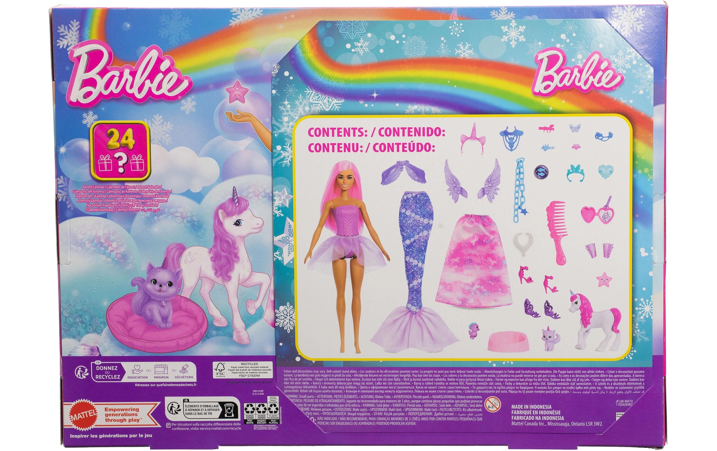 Barbie Calendrier de l'Avent »Fantasy 2025« à partir de 3 ans