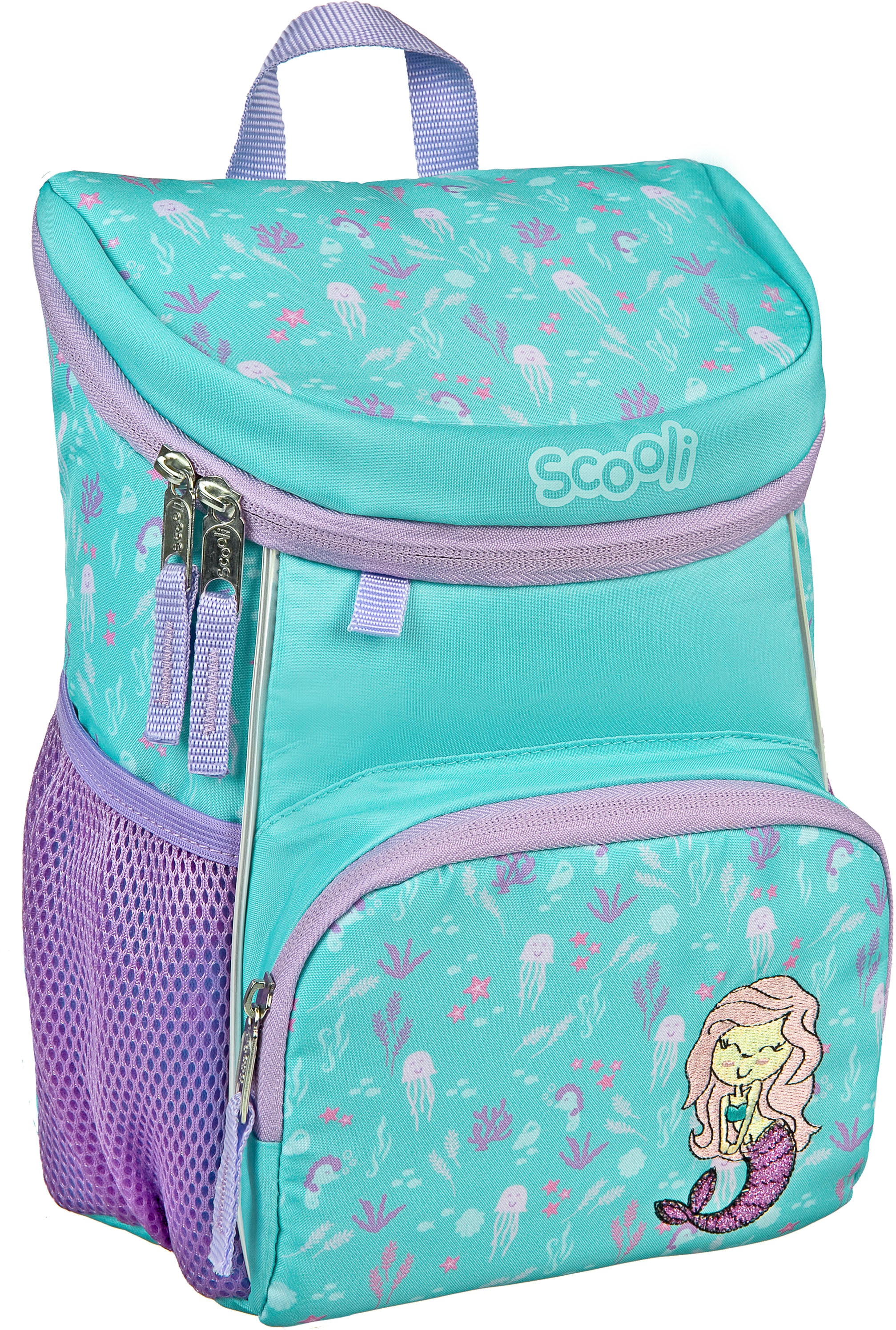 Image of Scooli Kinderrucksack "Mini-Me, Mermaid" Reflektoren für den Kindergarten