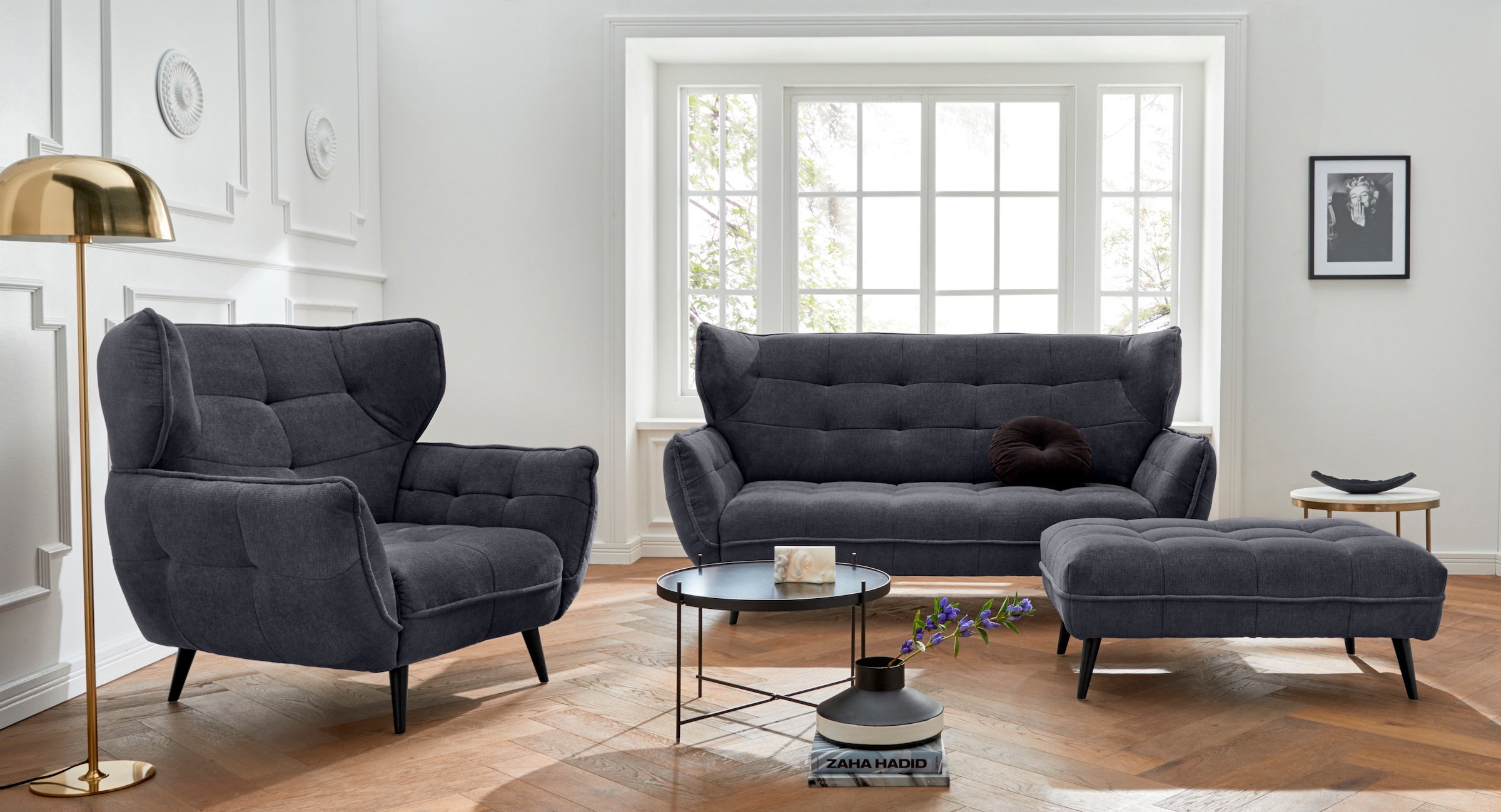 Leonique Sessel »Ariana« Stylischer Hochlehner bzw. Ohrensessel