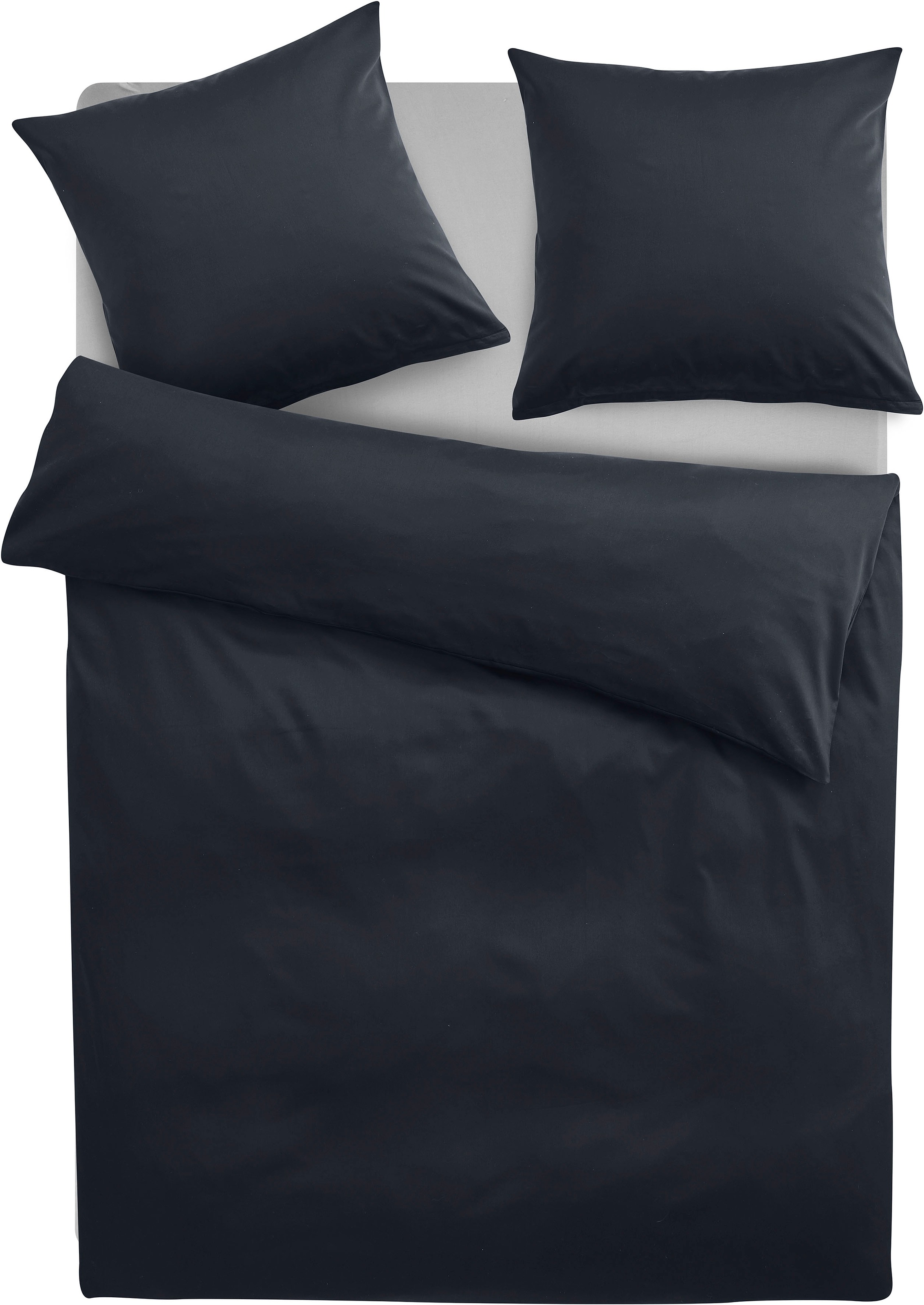 OTTO home Bettwäsche "Mila ab Gr. 135x200 cm aus 100% Baumwolle" 2 zeitlos elegante Uni Bettwäsche in verschiedenen Premium Qualitäten