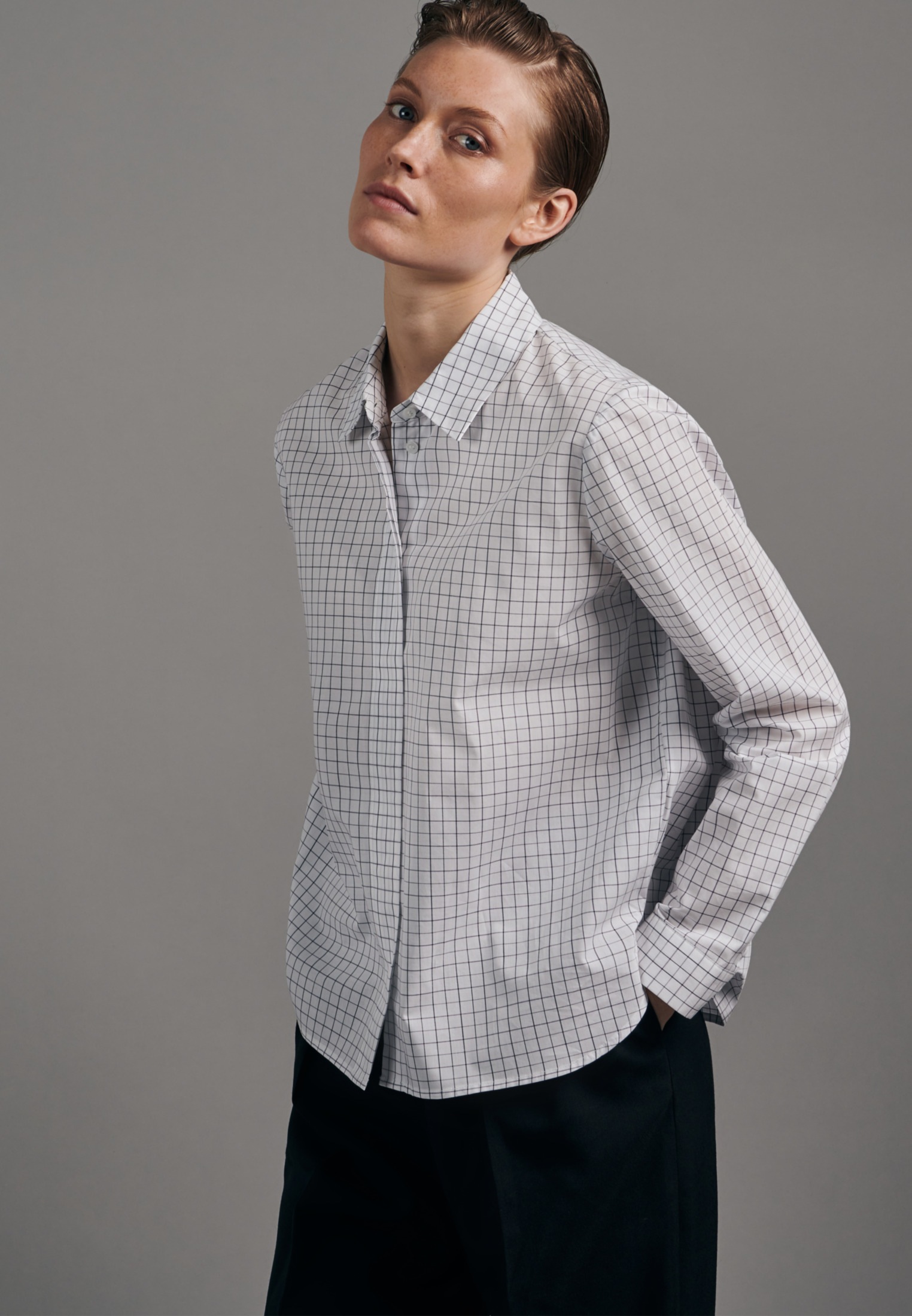 Image of seidensticker Hemdbluse »Schwarze Rose«, Langarm Kragen Karo bei Ackermann Versand Schweiz