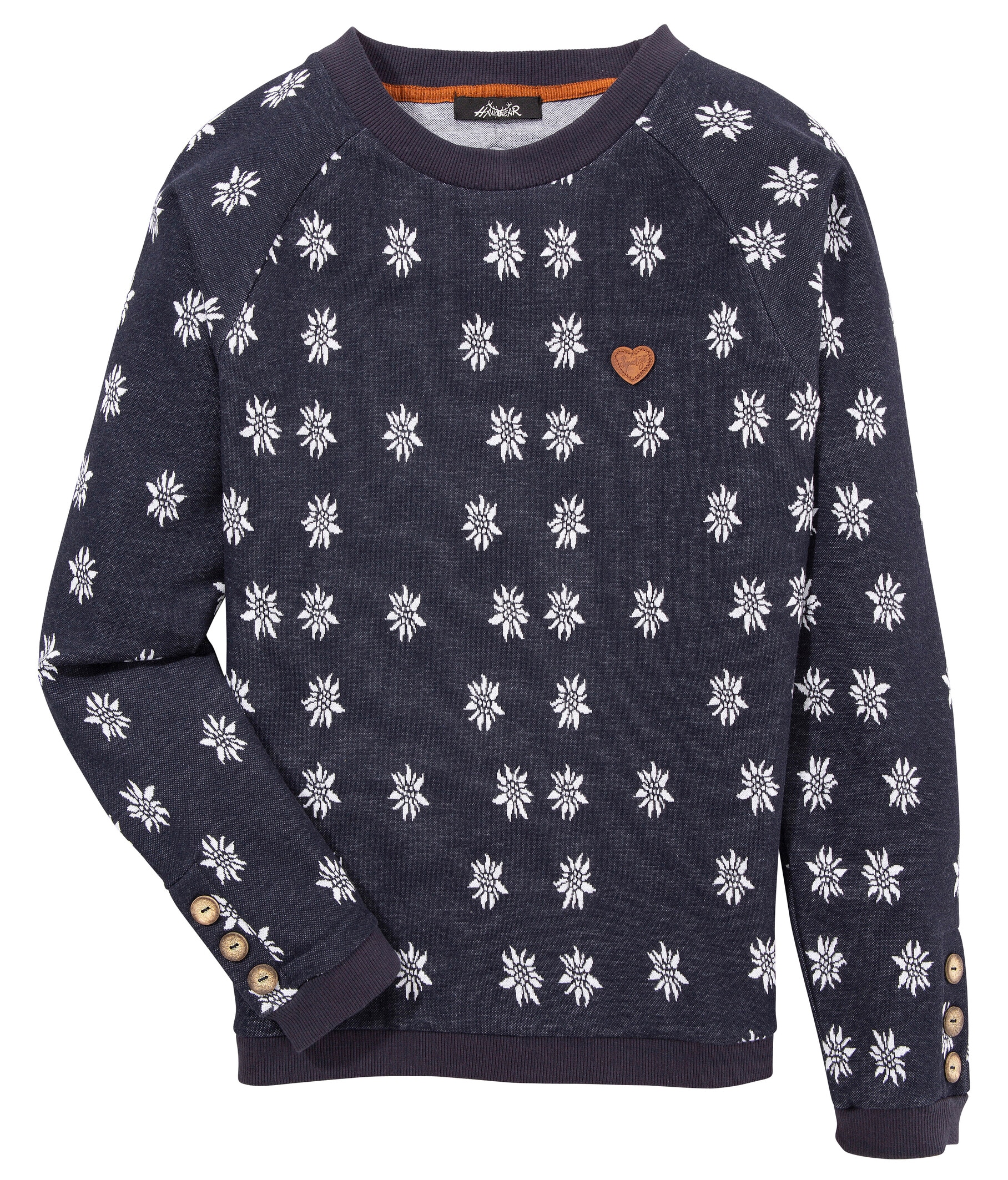 Image of Hangowear Sweatshirt, Damen lässiger Sweater mit All-over Edelweiss Print bei Ackermann Versand Schweiz