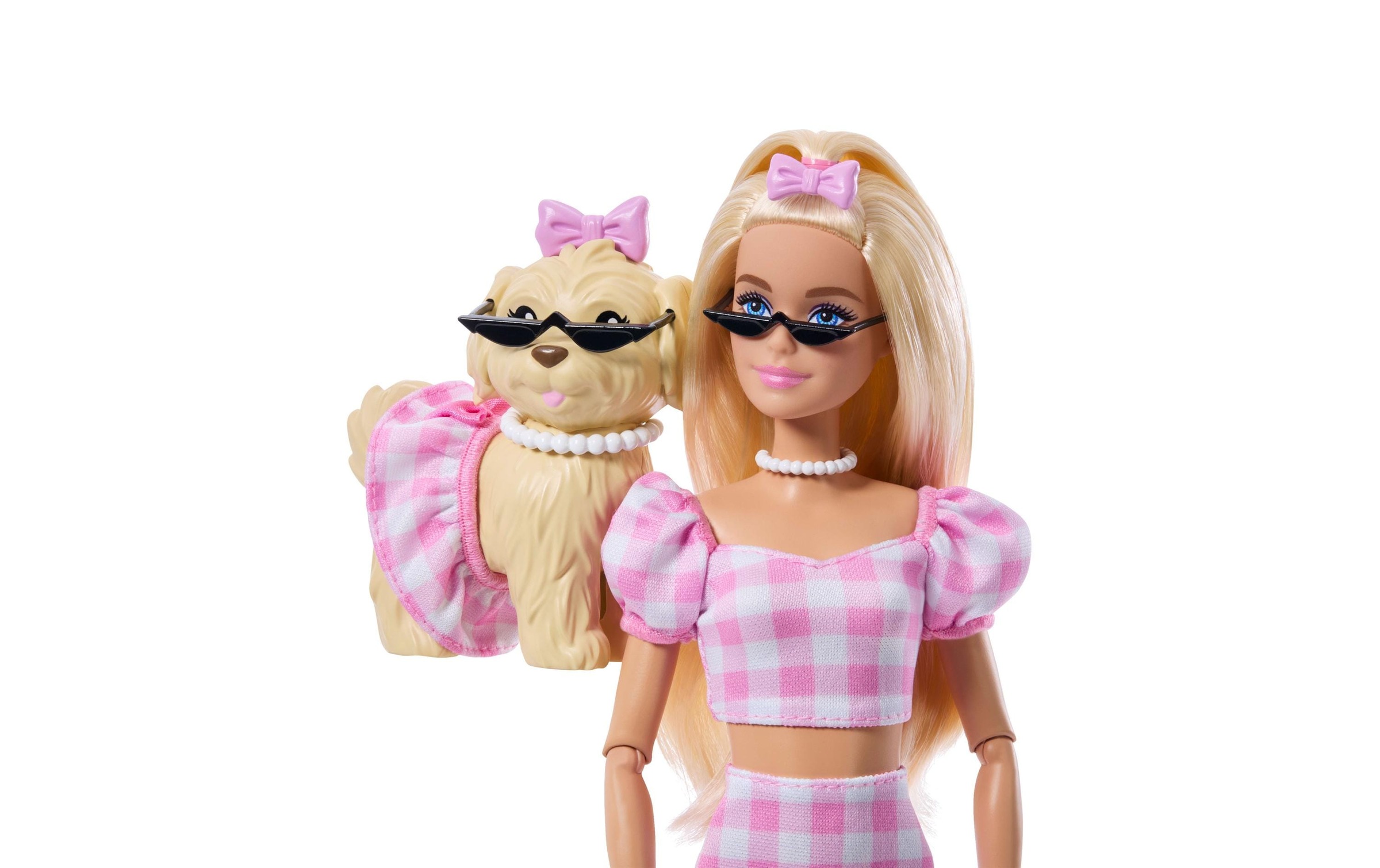 Barbie Anziehpuppe »Twinning Looks Bows« Barbie mit Schleife und Hündchen