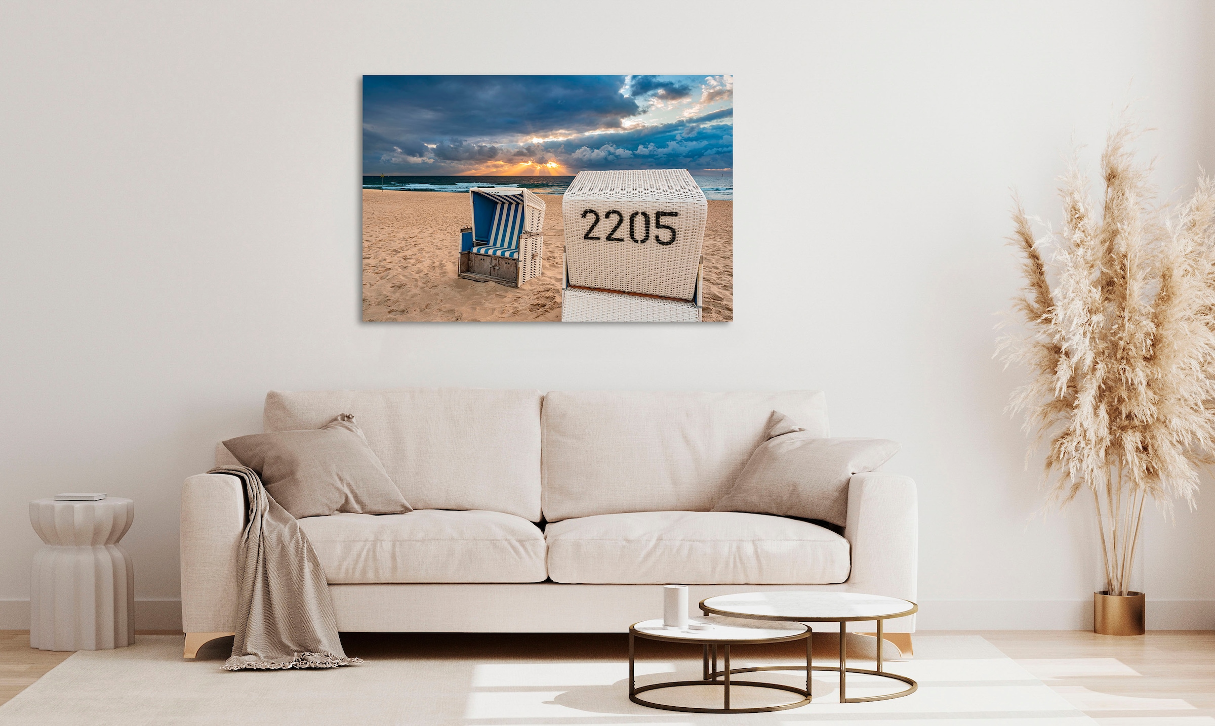 Image of queence Acrylglasbild "Efrem" Himmel Meer Meer Bilder Spa Spa Bilder Strand 1 Stk. tlg. Fine Art-Print in Galeriequalität