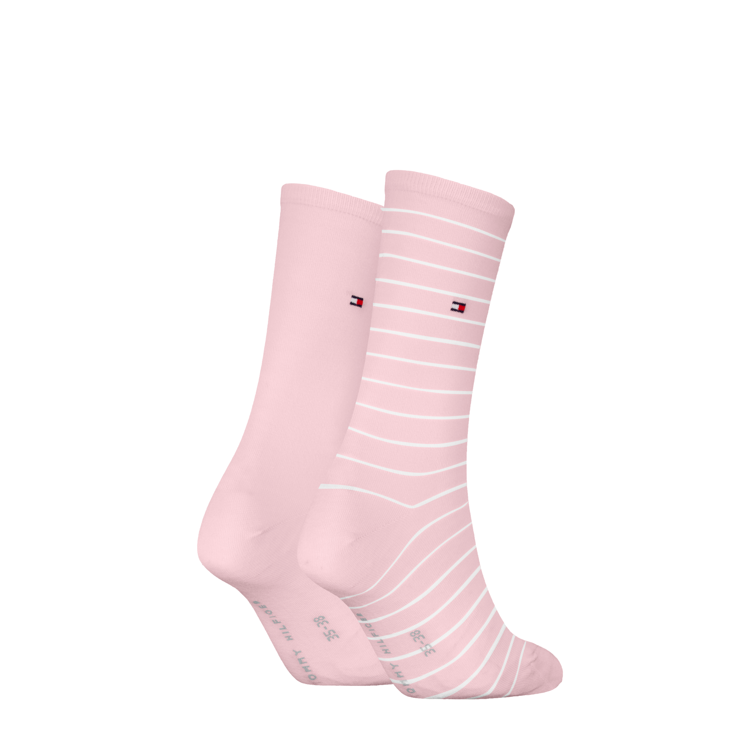 Tommy Hilfiger Socken »TH WOMEN SOCK 2P SMALL STRIPE«, (2 Paar), mit schmalem Rippenbündchen, meliert, gestreift