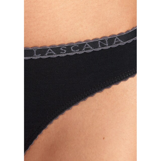 LASCANA Slip, (Packung, 4 St.), aus elastischer Baumwoll-Qualität  versandkostenfrei auf