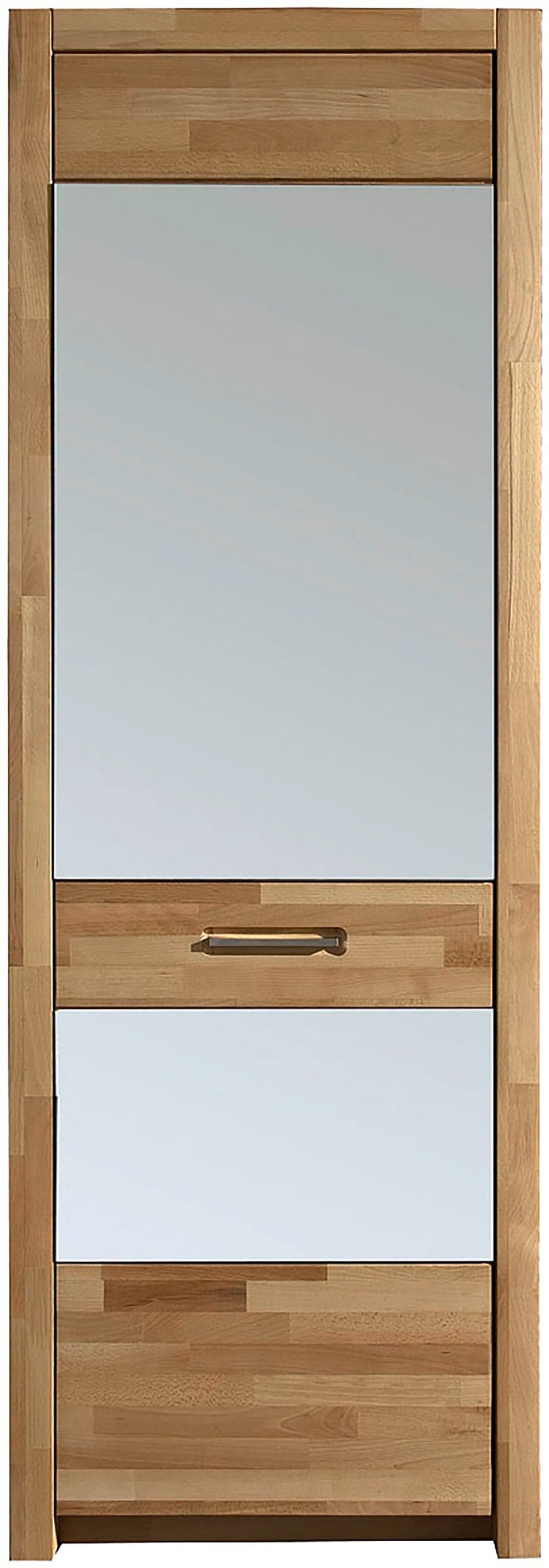 Image of MCA living Garderobenschrank "Fenja Spiegelschrank, Schrank, Drehtürenschrank - Höhe 203 cm" 1 Stk. tlg. Massivholz, Kernbuche, 1 Spiegeltür, 1 Kleiderstange, Breite 66 cm