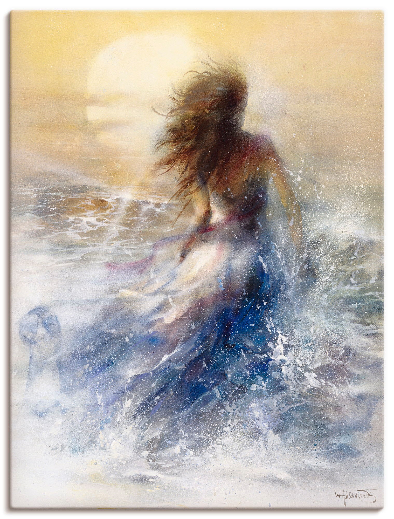 Image of Artland Wandbild »Sommer I«, Frau, (1 St.), in vielen Grössen & Produktarten -Leinwandbild, Poster, Wandaufkleber / Wandtattoo auch für Badezimmer geeignet bei Ackermann Versand Schweiz