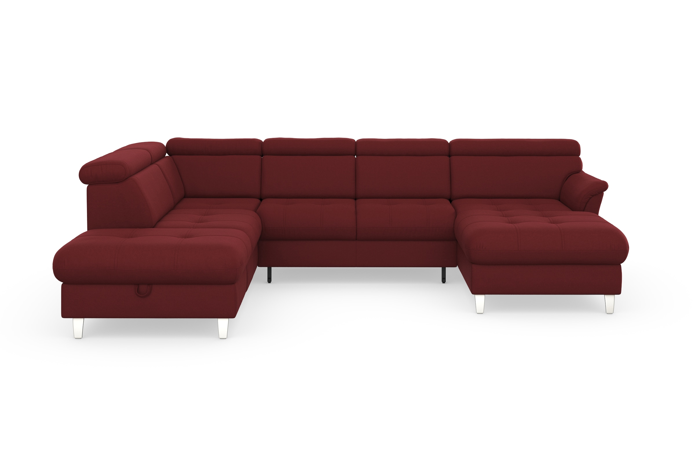 sit&more Wohnlandschaft »Marano U-Form«, inklusive Kopfteilverstellung, wahlweise mit Bettfunktion, Bettkasten