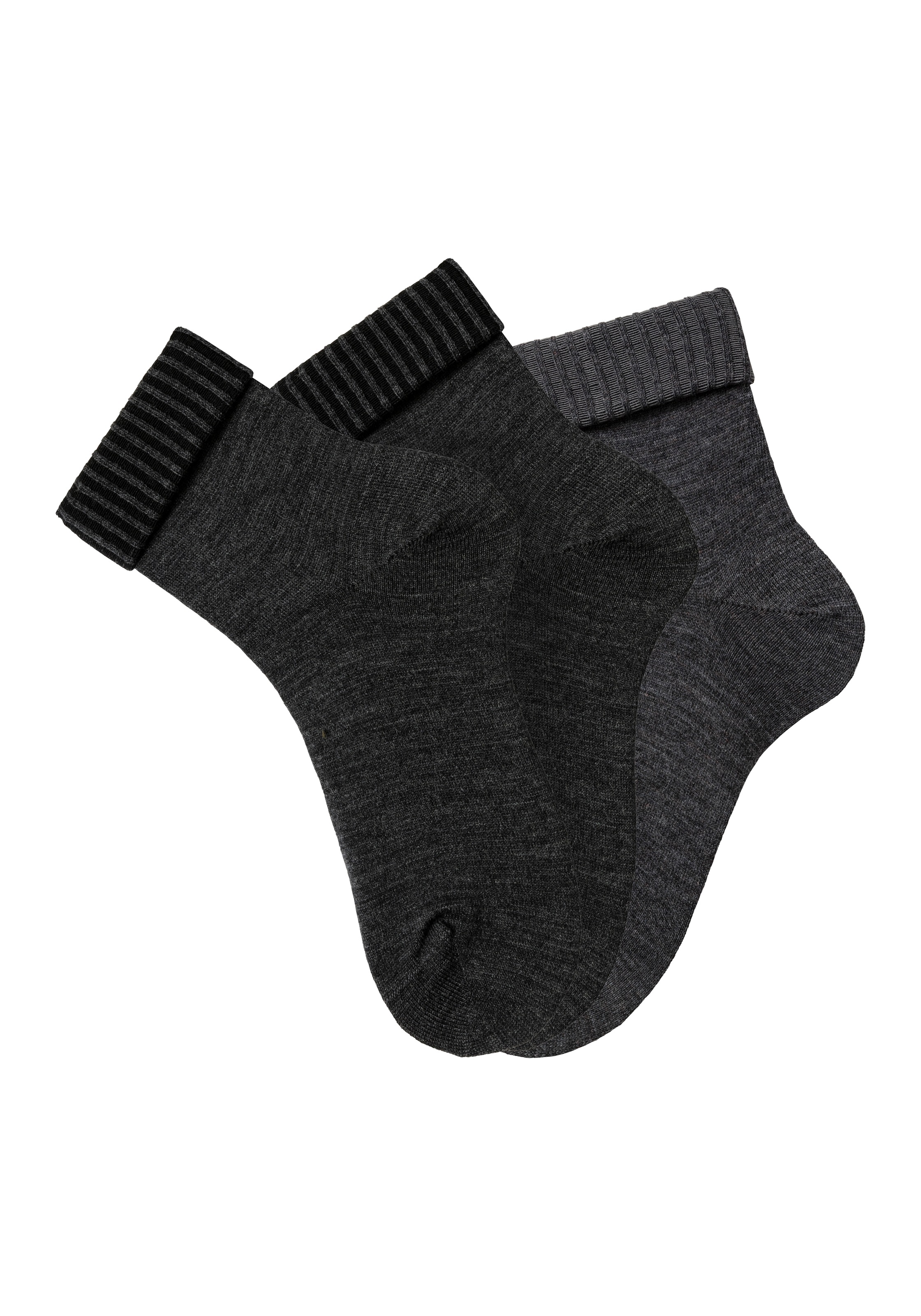 Lavana Umschlagsocken, (Packung, 3 Paar), fein gestrickt mit 53% Wolle