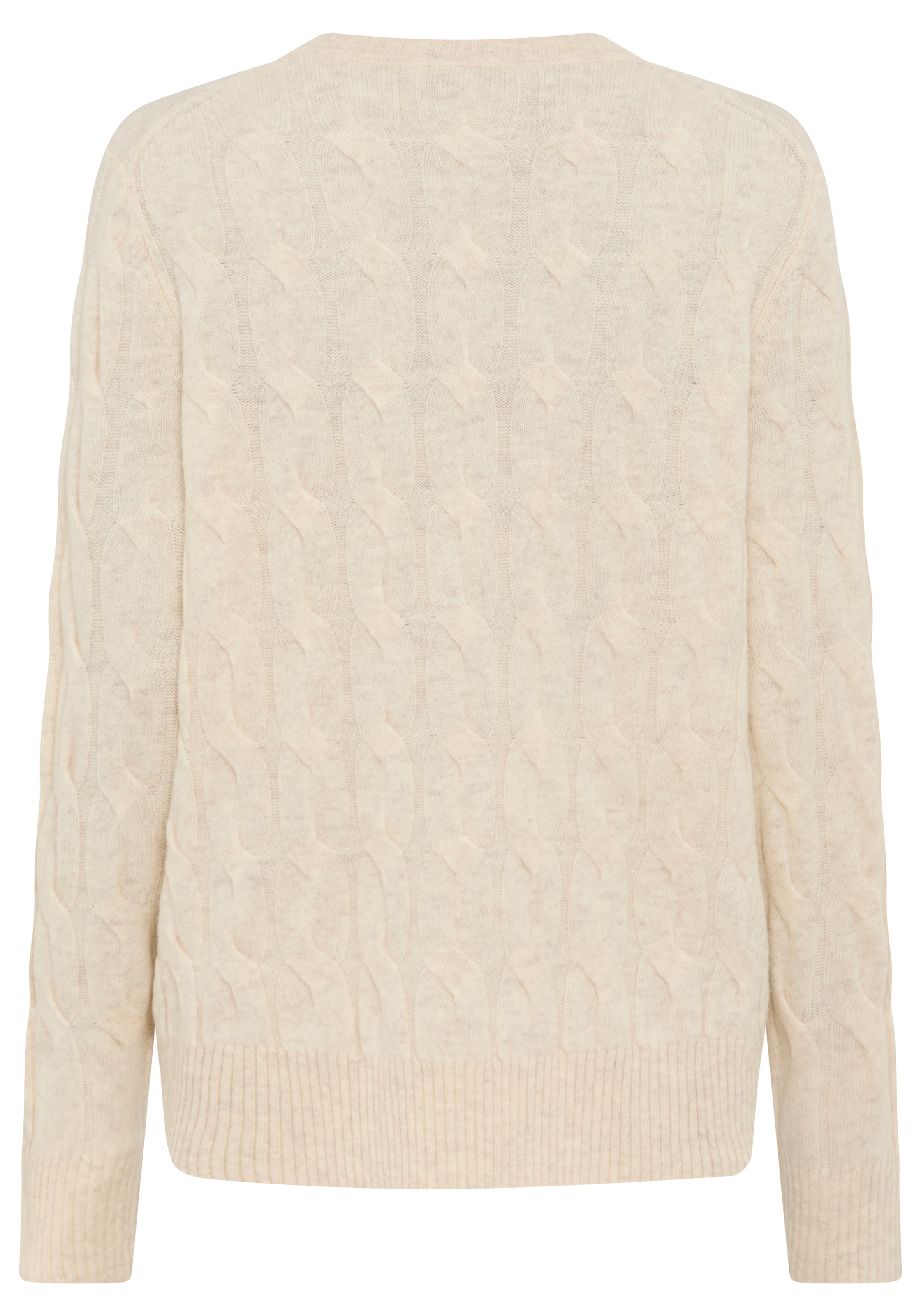 Tommy Hilfiger Curve Strickpullover »CRV SOFT WOOL CABLE C-NK LS SWT«, in grossen Grössen, mit Zopfmuster, aus reiner Wolle