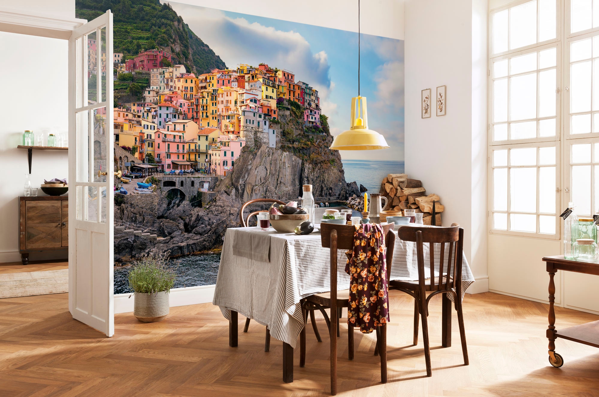 Image of Komar Fototapete "Vlies - Cinque Terre - Grösse 368 x 248 cm" bedruckt glatt Wohnzimmer, Schlafzimmer