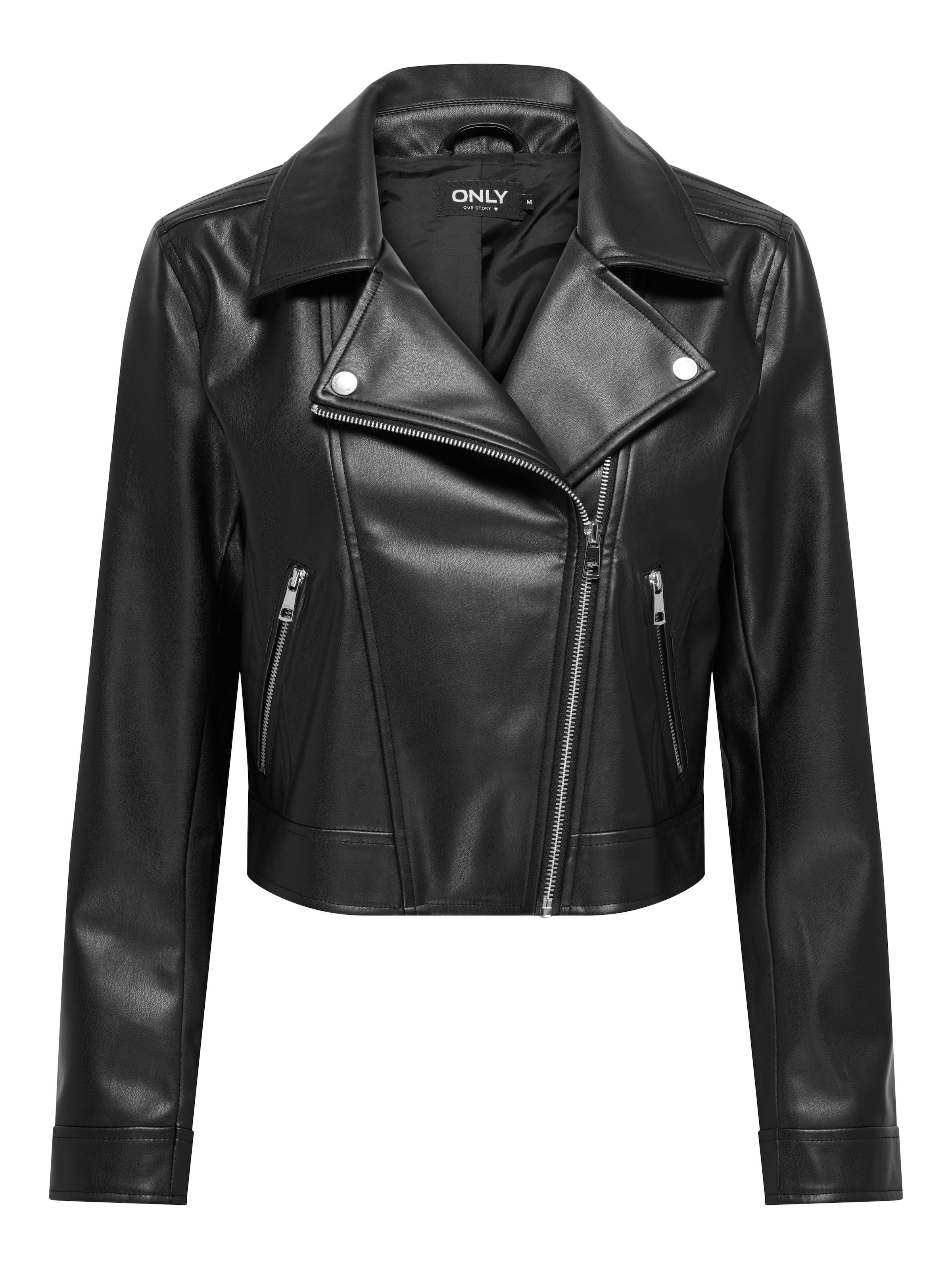 Image of ONLY Lederimitatjacke "ONLAVELYN FAUX LEATHER BIKER OTW ZL" mit Biker-Style Details