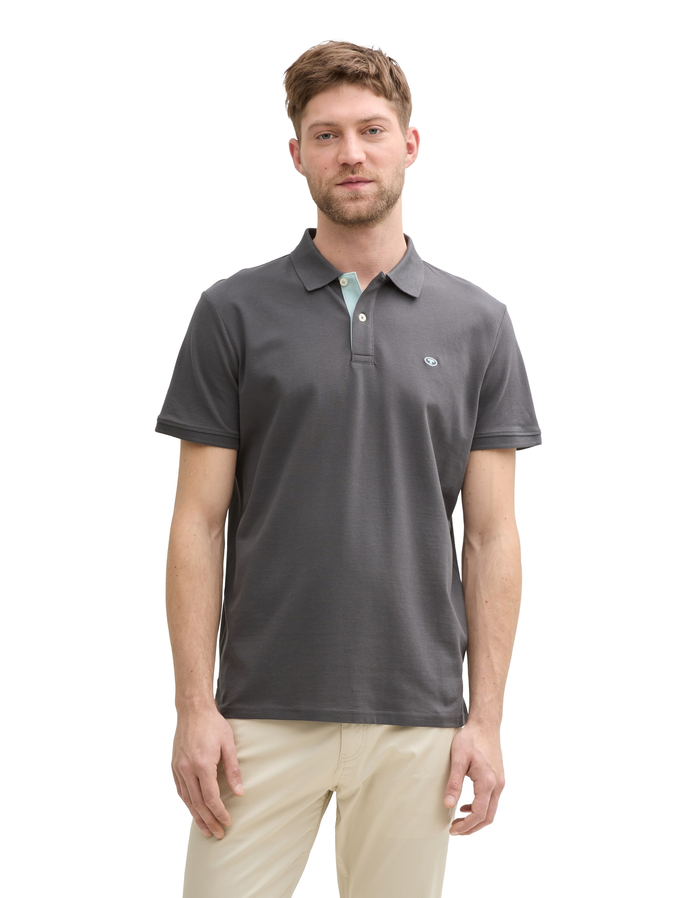 Image of TOM TAILOR Poloshirt mit Knopfleiste und Logo