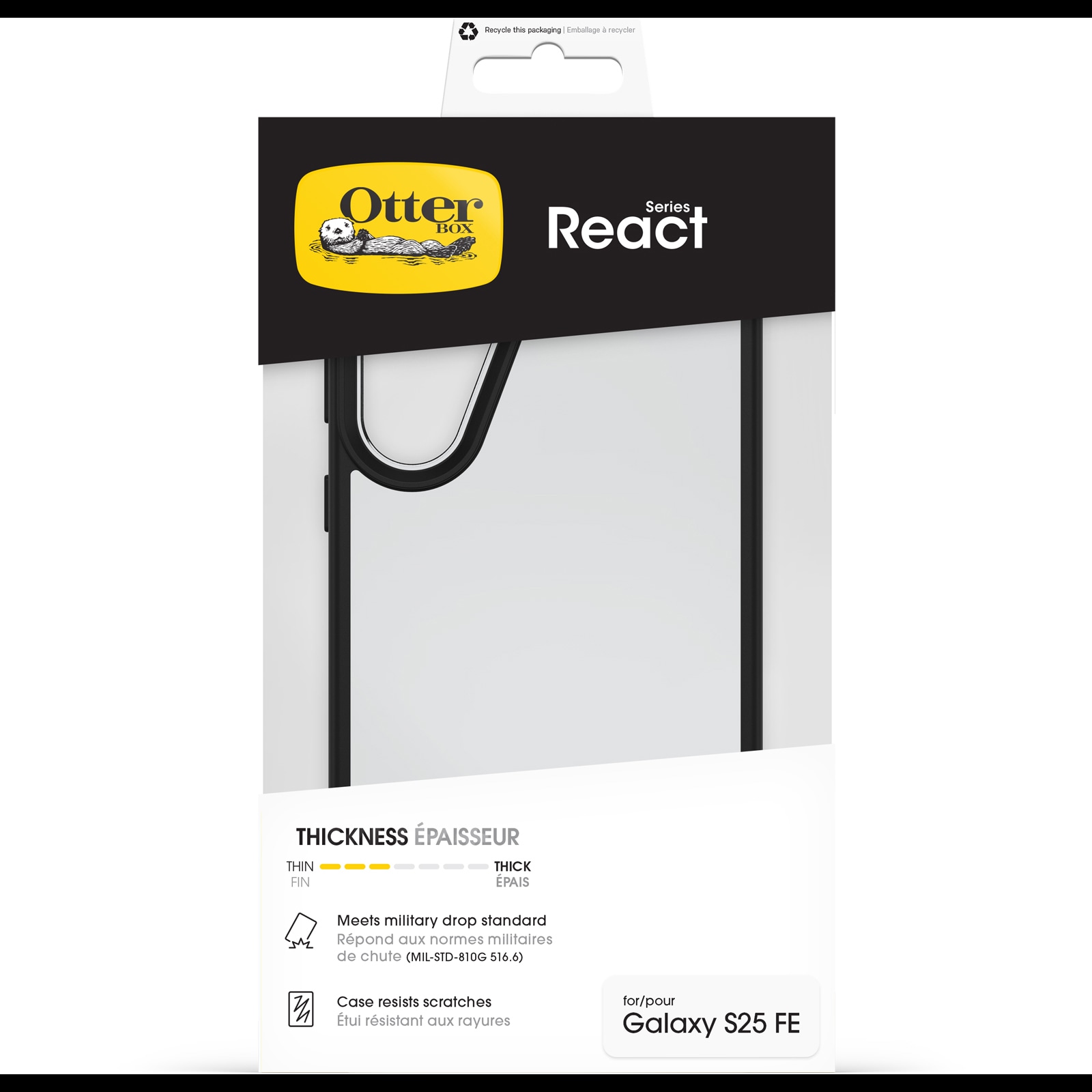 Otterbox Handyhülle »React Series Case für Samsung Galaxy S25 FE« Samsung Galaxy S25 FE Backcover, Schutzhülle, Handyschutzhülle, Case, Schutzcase, stossfest