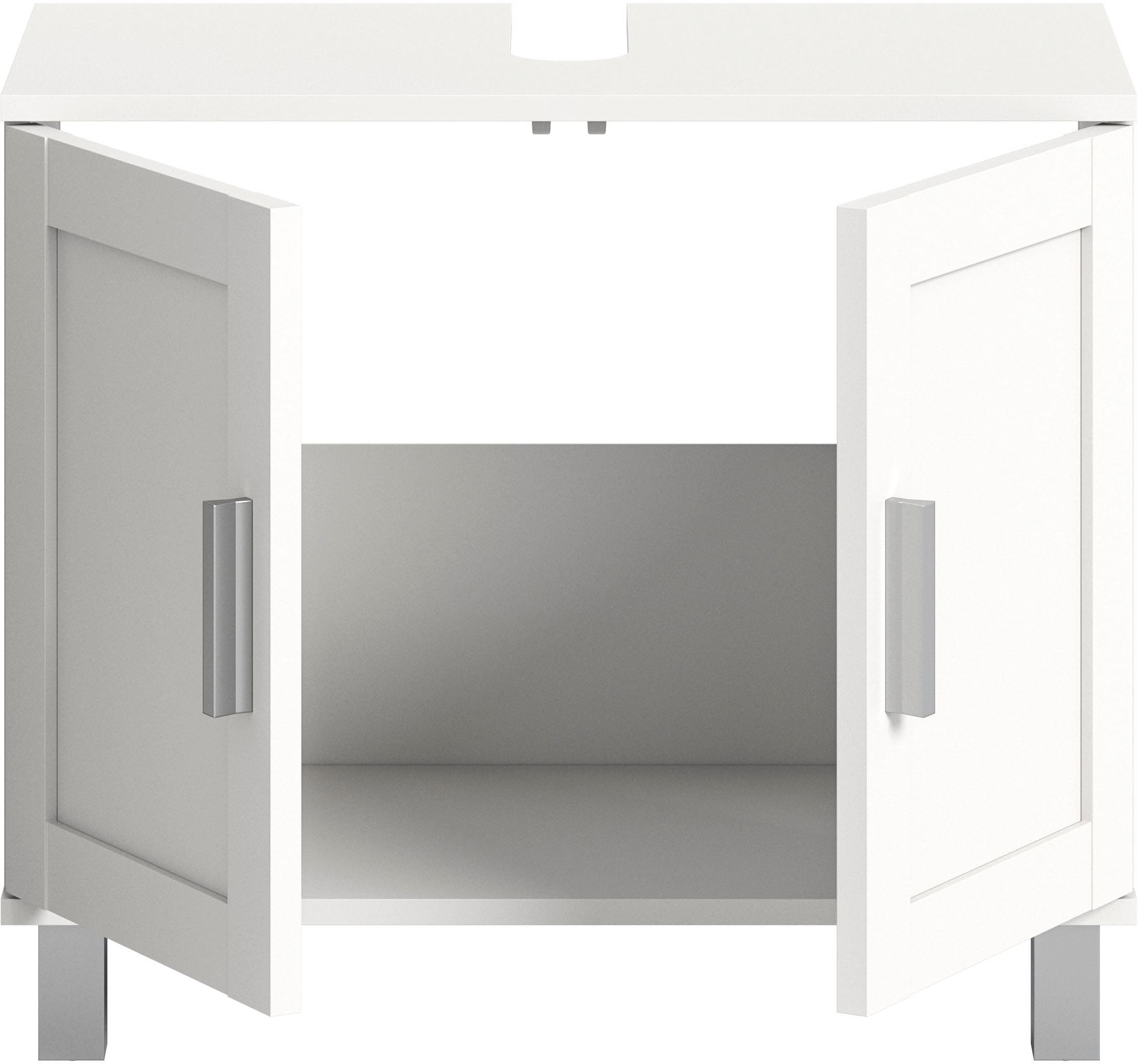 welltime Waschbeckenunterschrank »Atri«, (1 St.), Bad Möbel, 2 Türen, inkl. Siphonausschnitt, Breite 65 cm