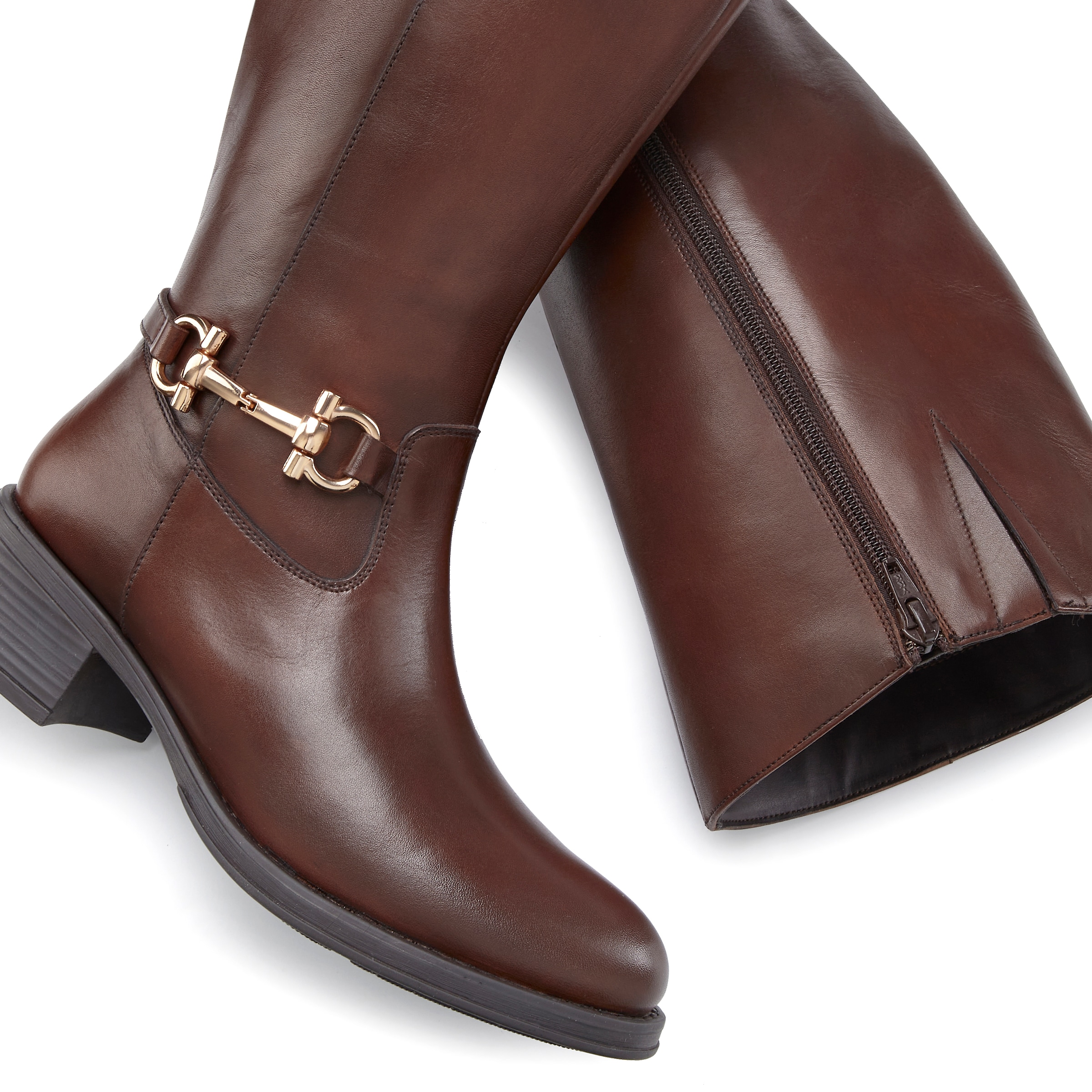 LASCANA Bottes »Stiefelette«  aus Leder mit Langschaft