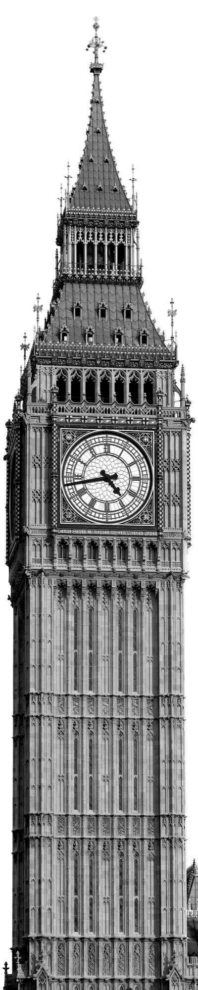 Image of Komar Vliestapete "Digitaldruck Vlies - Big Ben - Grösse 50 x 250 cm" bedruckt glatt Wohnzimmer, Schlafzimmer