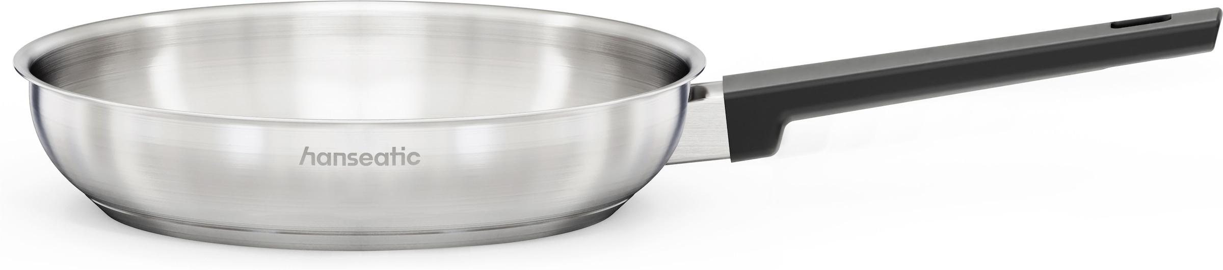 Hanseatic Set de poêles »SMART« Acier inoxydable 18/10 Ensemble, 1 poêle Ø 24 cm et 28 cm, 2 tlg. sans revêtement, économe en énergie, pour tous types de plaques, y compris induction