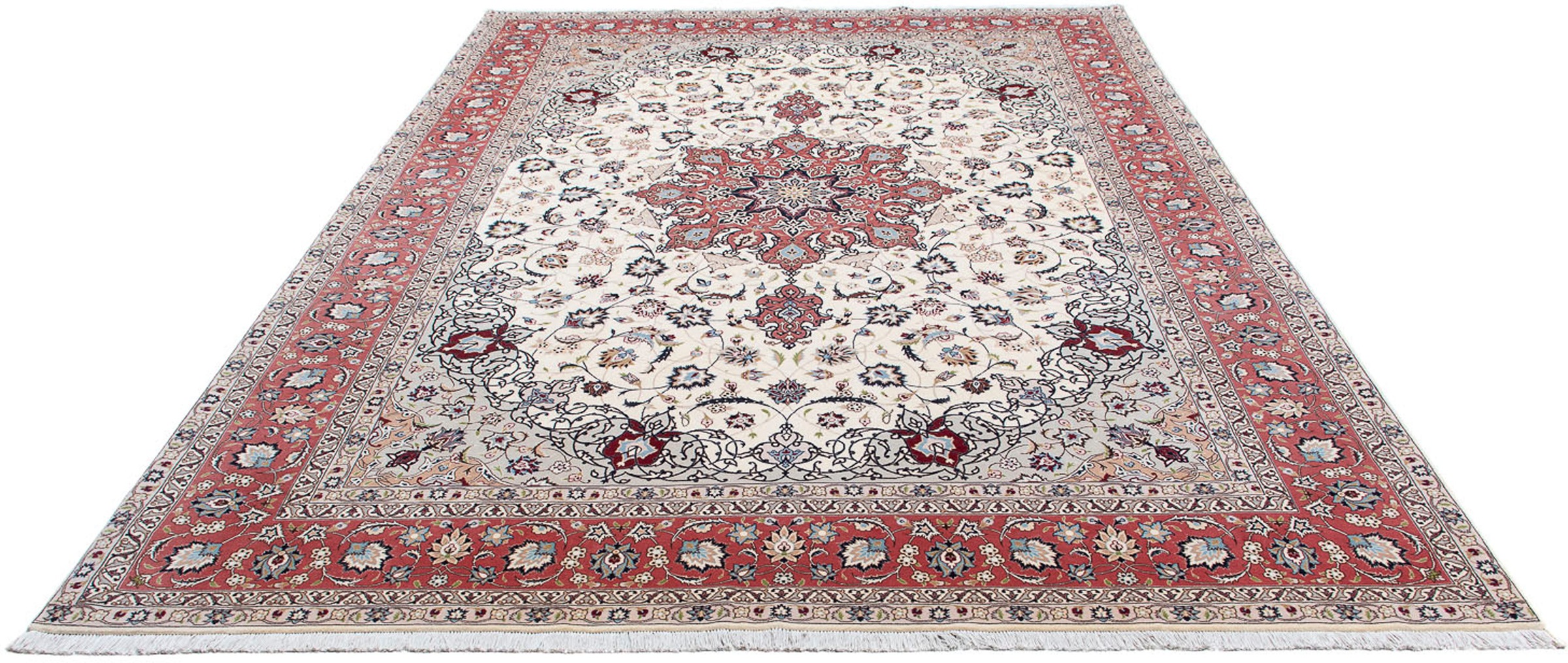 Image of morgenland Orientteppich »Perser - Täbriz - Royal - 357 x 251 cm - beige«, rechteckig, 7 mm Höhe, Wohnzimmer, Handgeknüpft, Einzelstück mit Zertifikat bei Ackermann Versand Schweiz