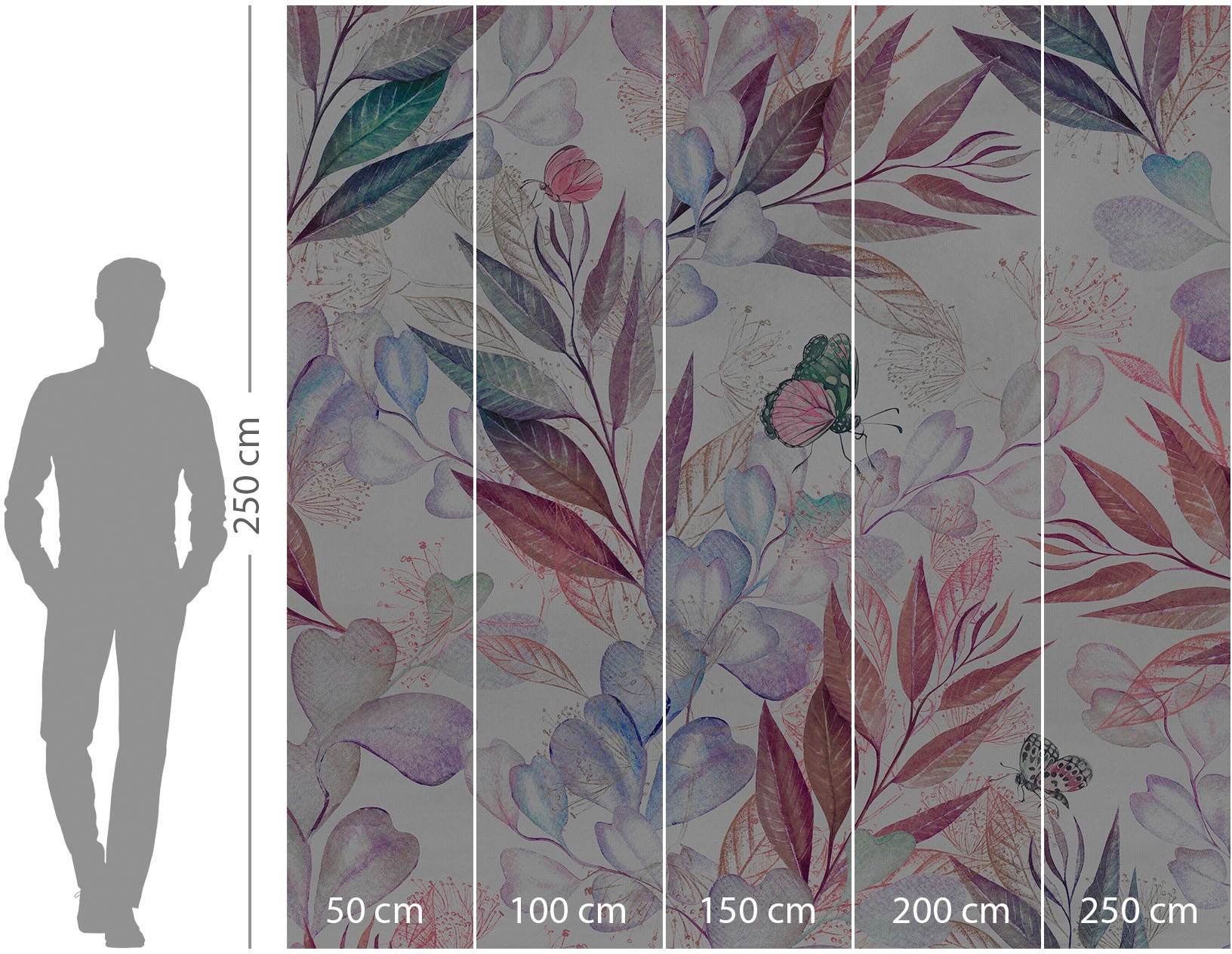 Komar Papier peint intissé »Digitaldruck Vlies -  Eucalyptus - Grösse 250 x 250 cm« imprimé Wohnzimmer, Schlafzimmer