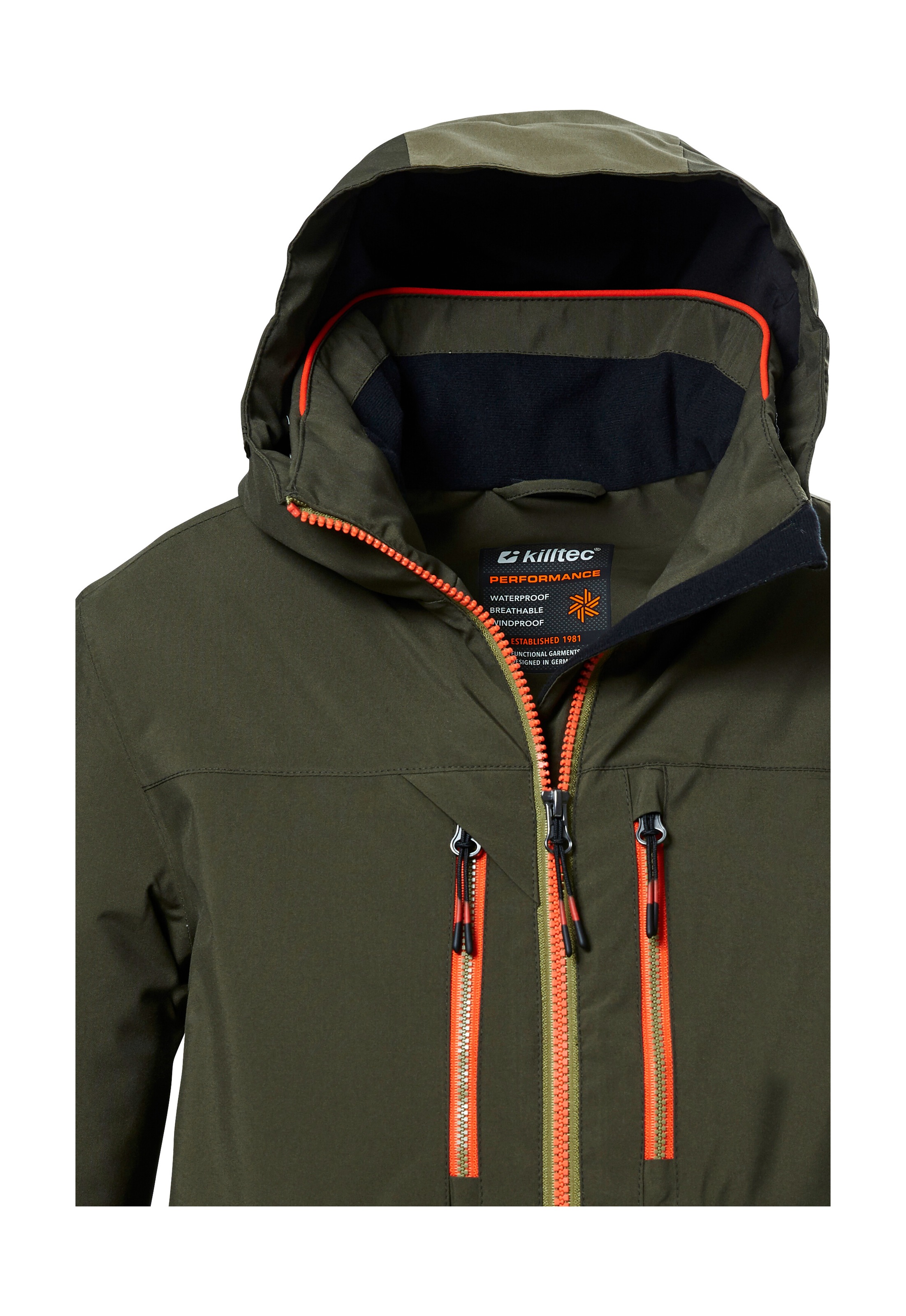 Killtec Skijacke »KSW 388 BYS SKI JCKT«, Wasserdichte Skijacke mit 10.000 mm Wassersäule und vielen Taschen