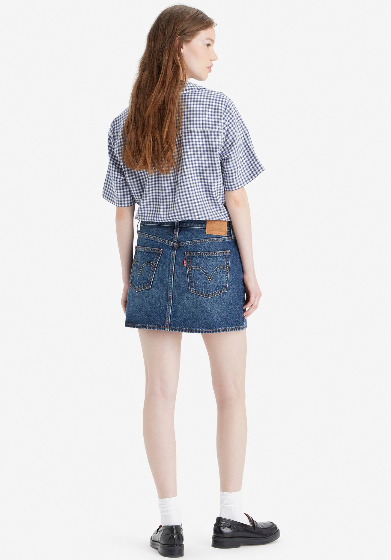 Levi's® Jeansrock »ICON SKIRT«, mit Used-Effekten und ausgefransten Kanten