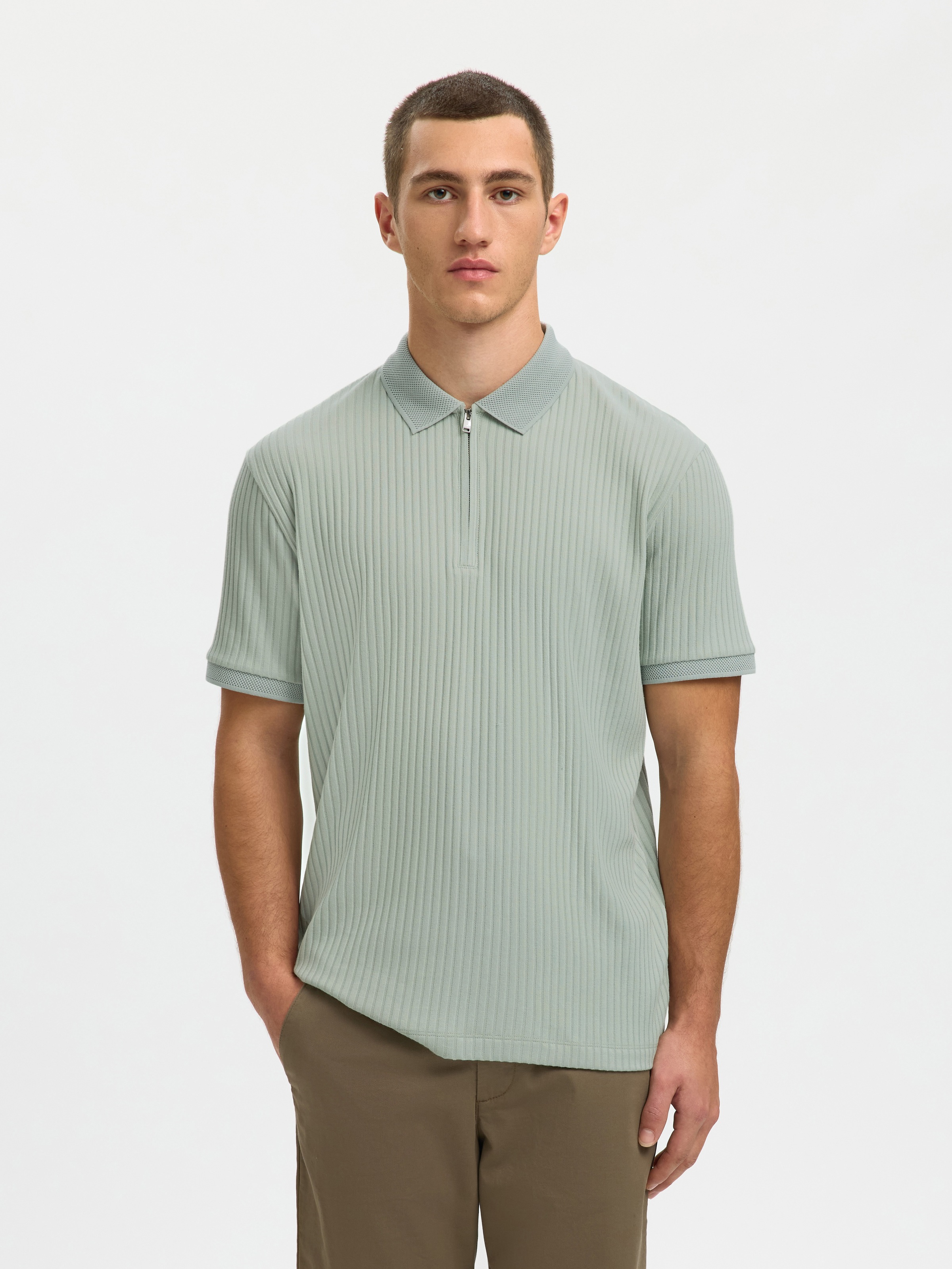 Image of SELECTED Poloshirt "SLHFAVE STRUCTURE SS POLO NOOS"