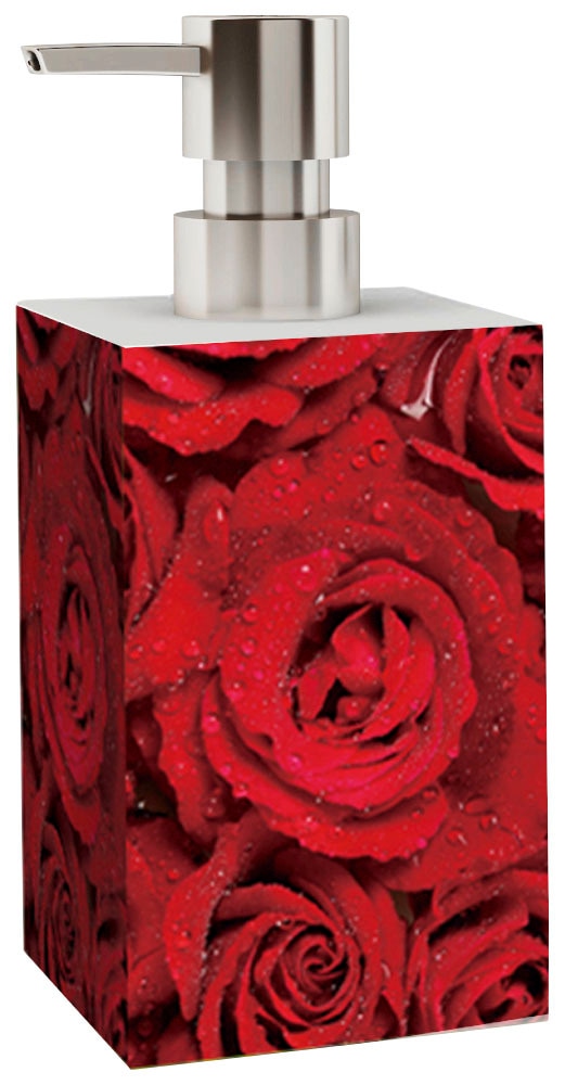 Sanilo Set d'accessoires de salle de bain »Rosen« bestehend aus WC-Sitz, Badteppich, Stöpsel, Seifenspender, WC-Bürste