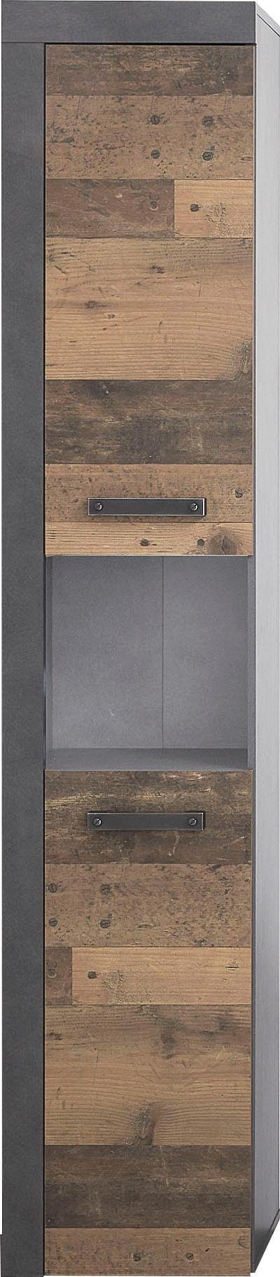 INOSIGN Hochschrank »Ilana«, Badschrank im modernen Industrial Style - Masse (B/T/H) 36/31/184 cm