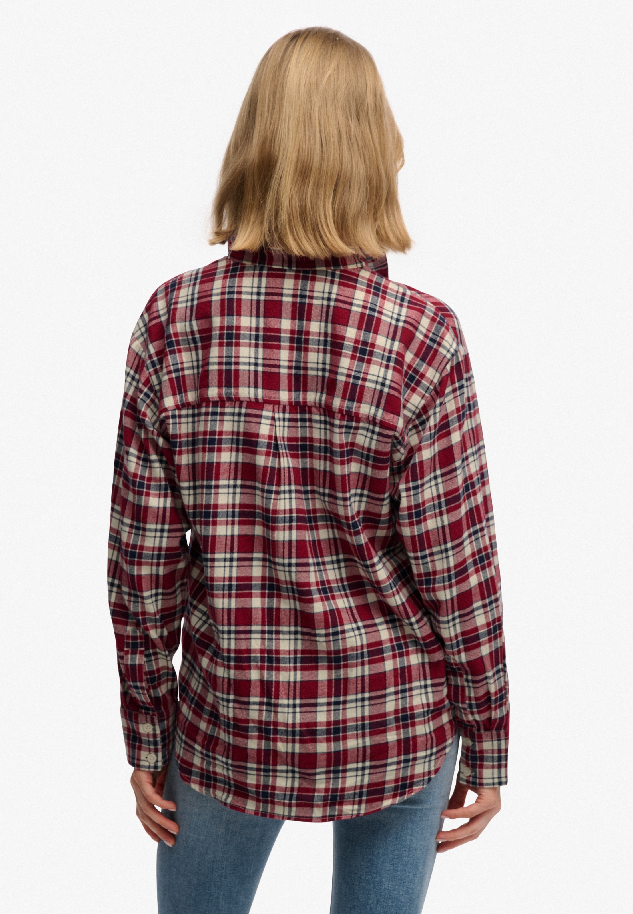 Superdry Karobluse »CHECK FLANNEL RELAXED SHIRT« Baumwolle, aus weichem Flannel