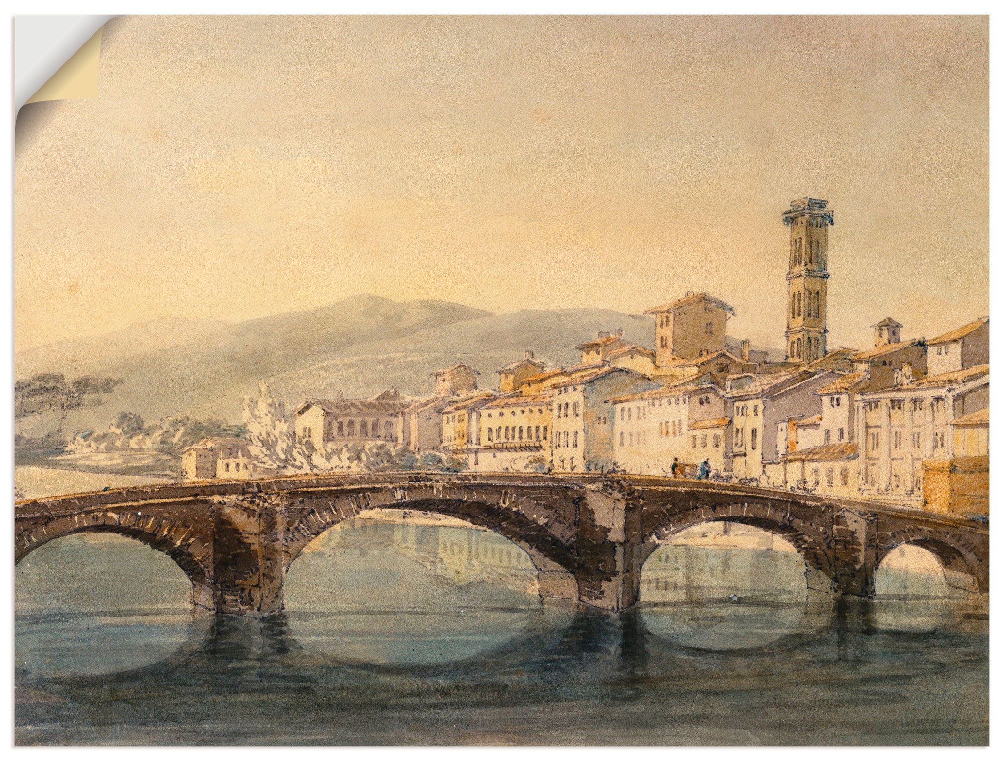 Image of Artland Wandbild »Florenz, Ponte Santa Trinita«, Brücken, (1 St.), in vielen Grössen & Produktarten -Leinwandbild, Poster, Wandaufkleber / Wandtattoo auch für Badezimmer geeignet bei Ackermann Versand Schweiz