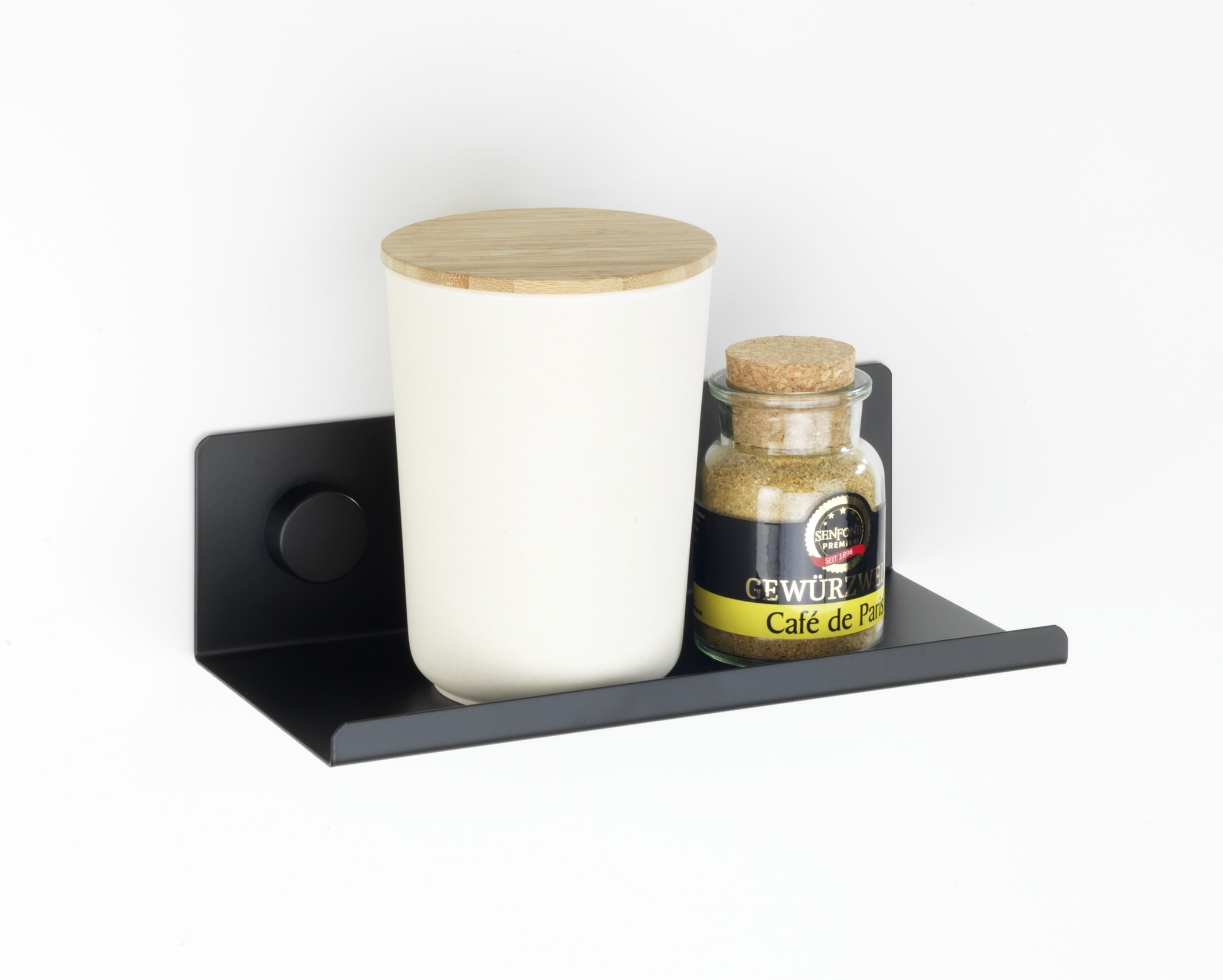 WENKO Étagère de cuisine »Modell Jet S« Regal für die Wand, Industrial Style, pulverbeschichtetes Metall