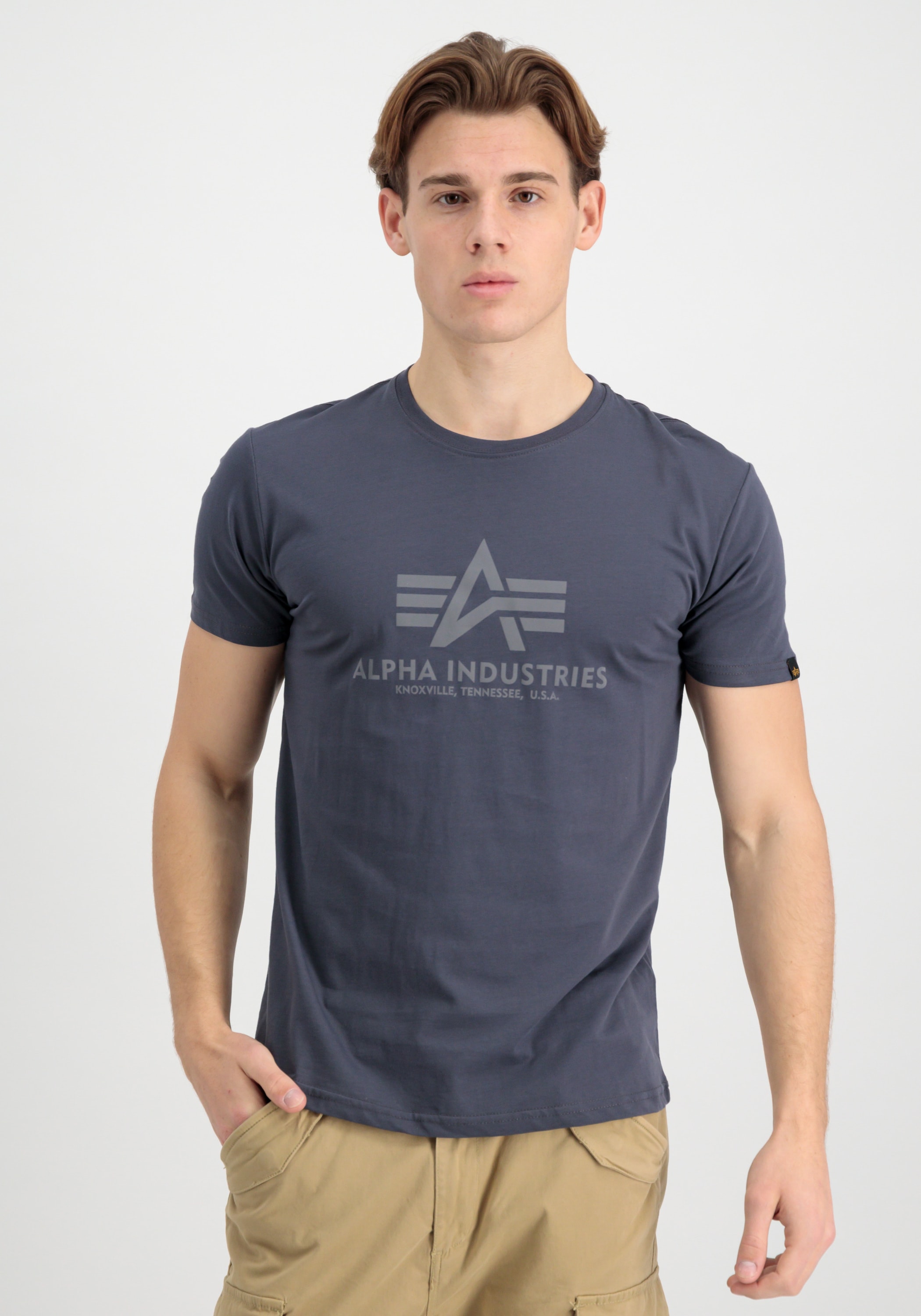 T-Shirt »Alpha Industries Men - T-Shirts Basic T-Shirt Reflective Print«