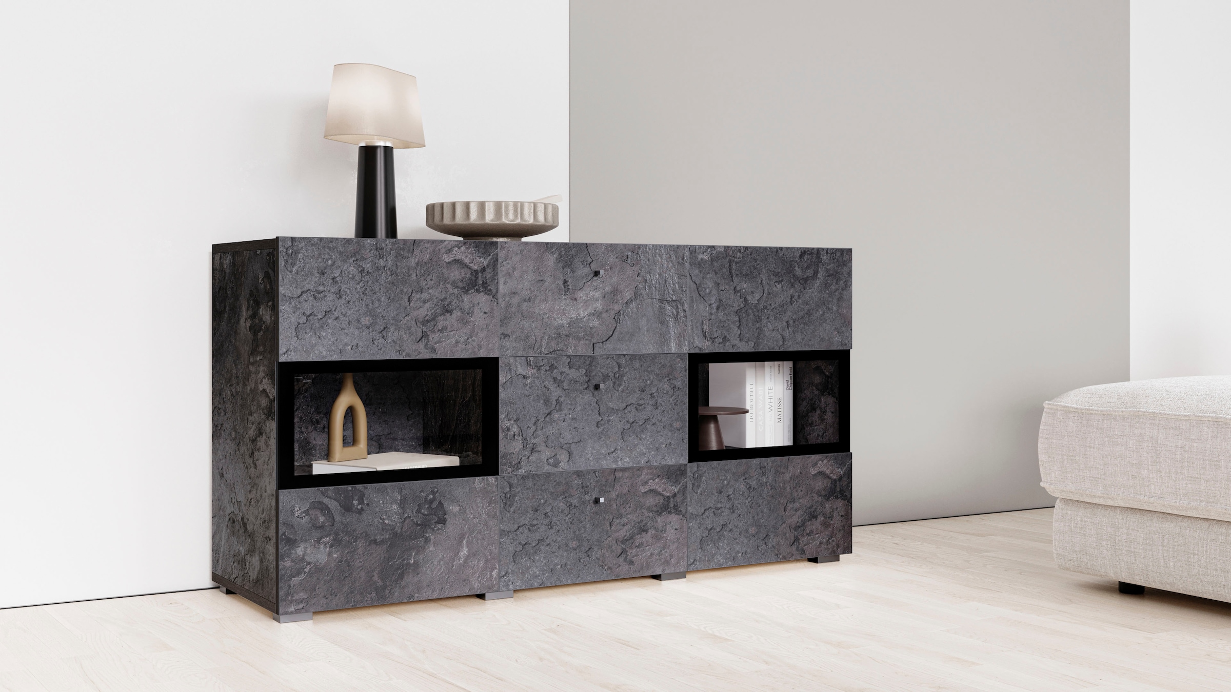 GOODproduct Sideboard »Baros« Breite 132 cm