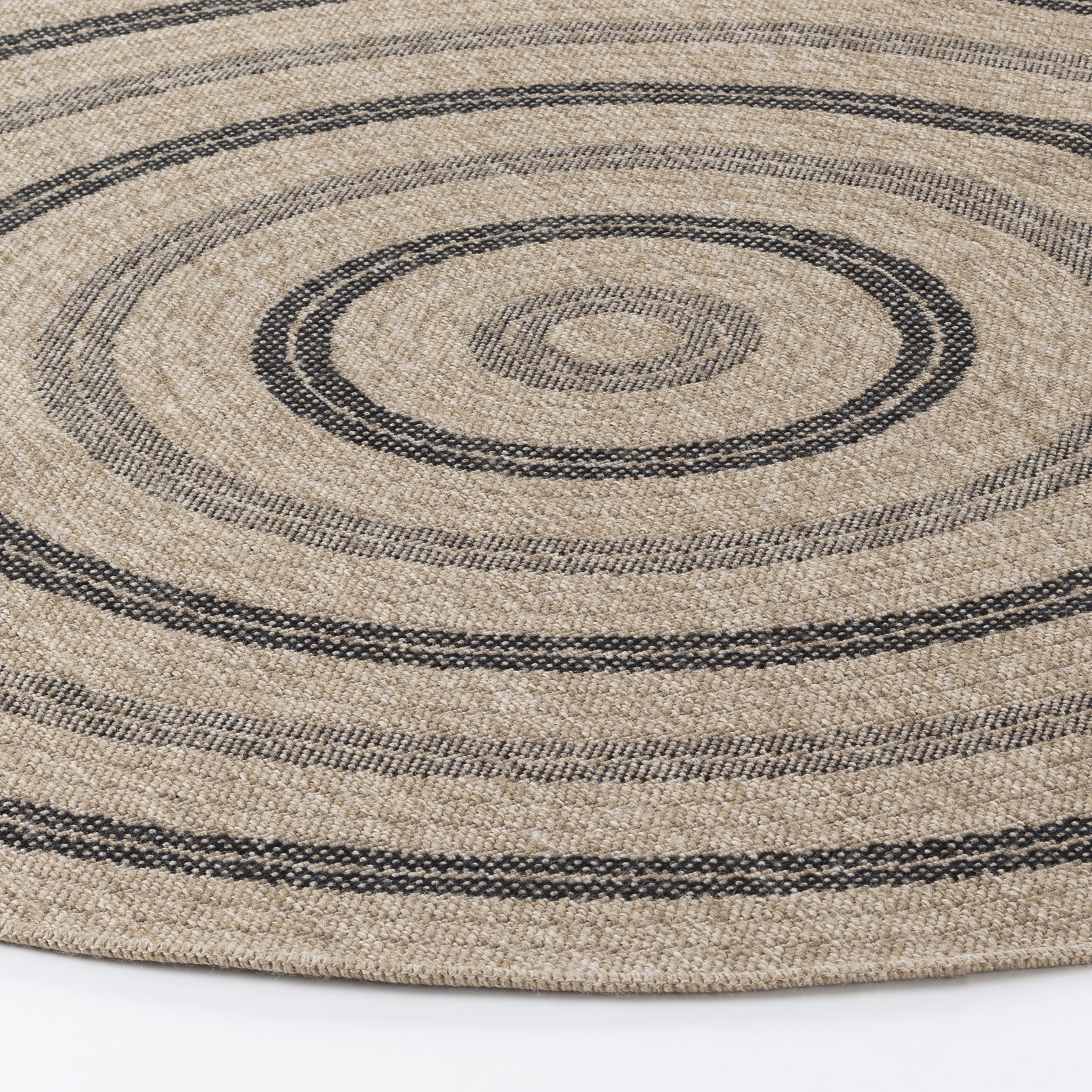 Livabliss Tapis »RYE« Rond 8 mm Höhe tapis intérieur/extérieur style bohème aspect jute, balcon, terrasse, jardin, rond