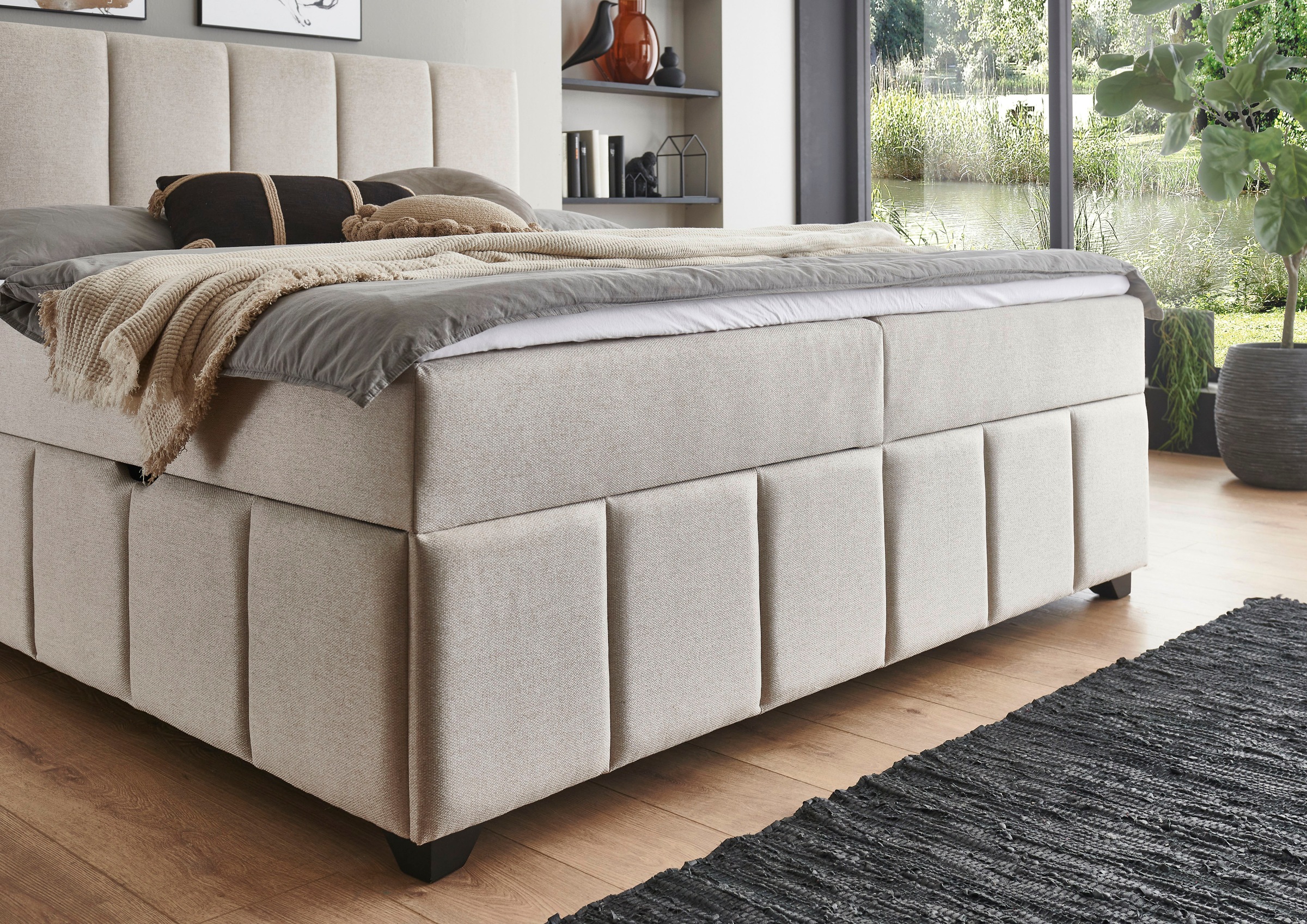 INOSIGN Boxbett »Bellah inkl. Bettkasten, erhältlich in der Breite 180x200cm«, inkl. PU-Schaum-Topper