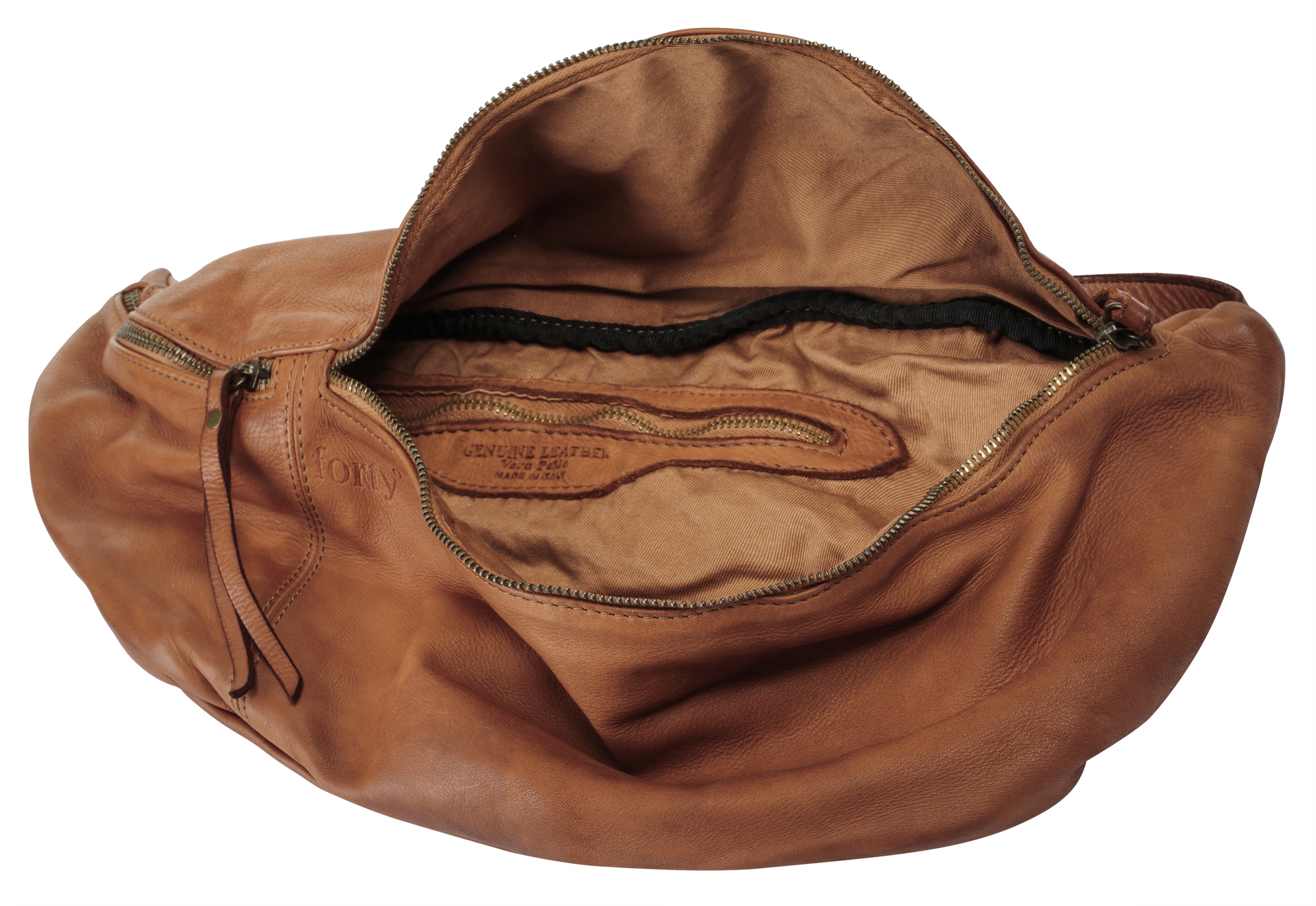 forty° Umhängetasche echt Leder, Made in Italy
