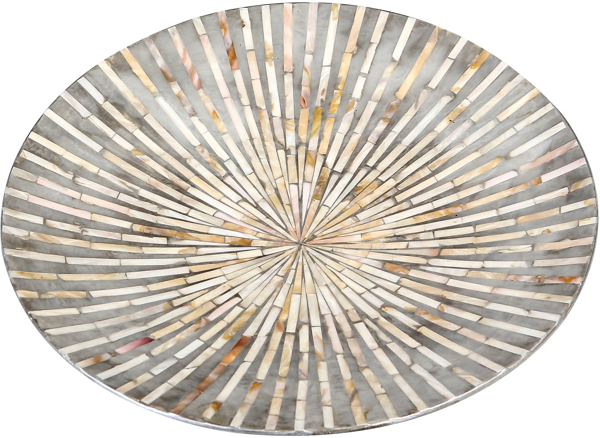 Image of Casablanca by Gilde Dekoschale »Holzschale Vista perlmutt/grau«, (1 St.), handgerfertigt, rund, Ø 45 cm, flach, dekorativ im Esszimmer & Wohnzimmer bei Ackermann Versand Schweiz