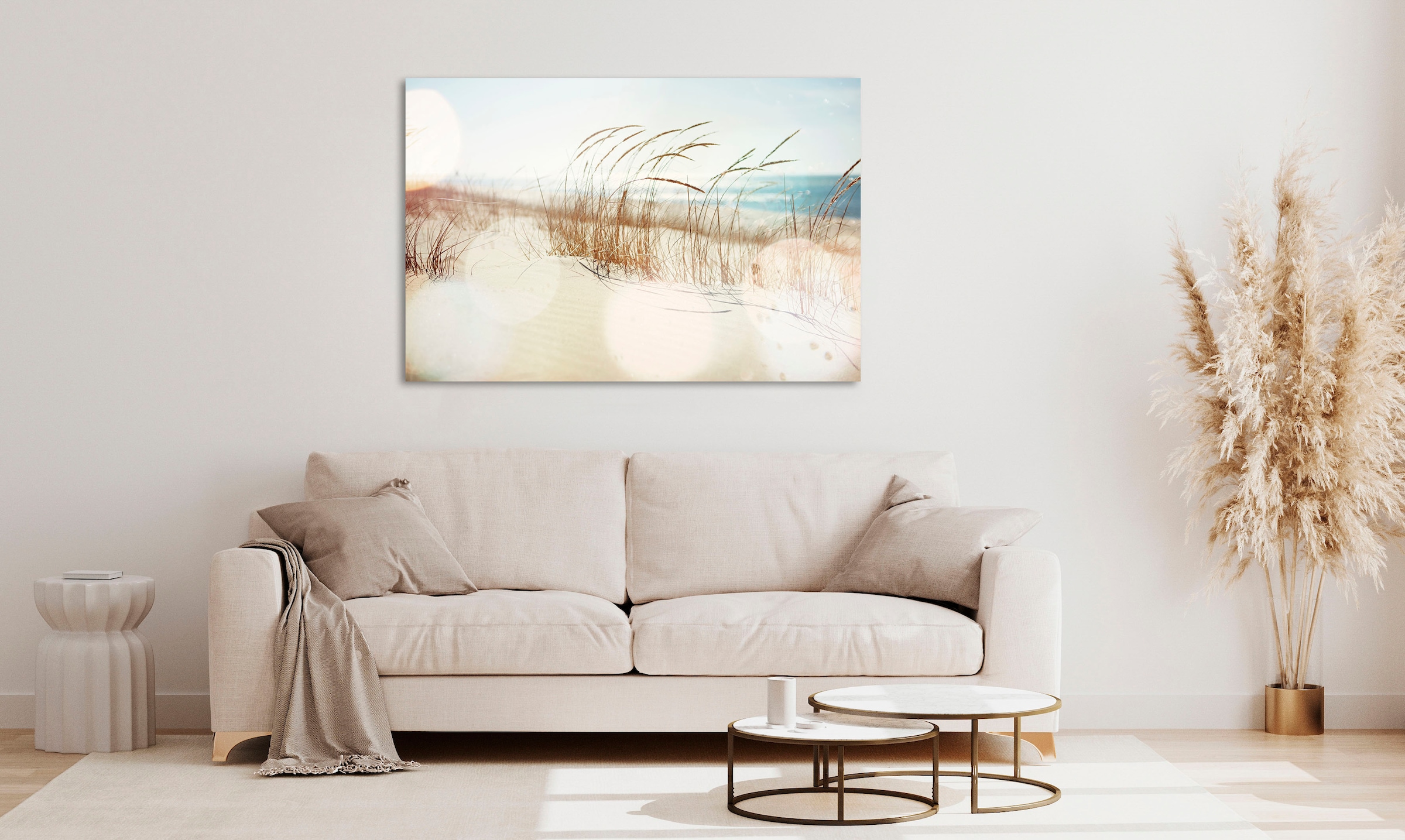 Image of queence Acrylglasbild "Estan" Deutschland Düne Gräser Himmel Meer Meer Bilder Spa Steg Strand 1 Stk. tlg. Fine Art-Print in Galeriequalität